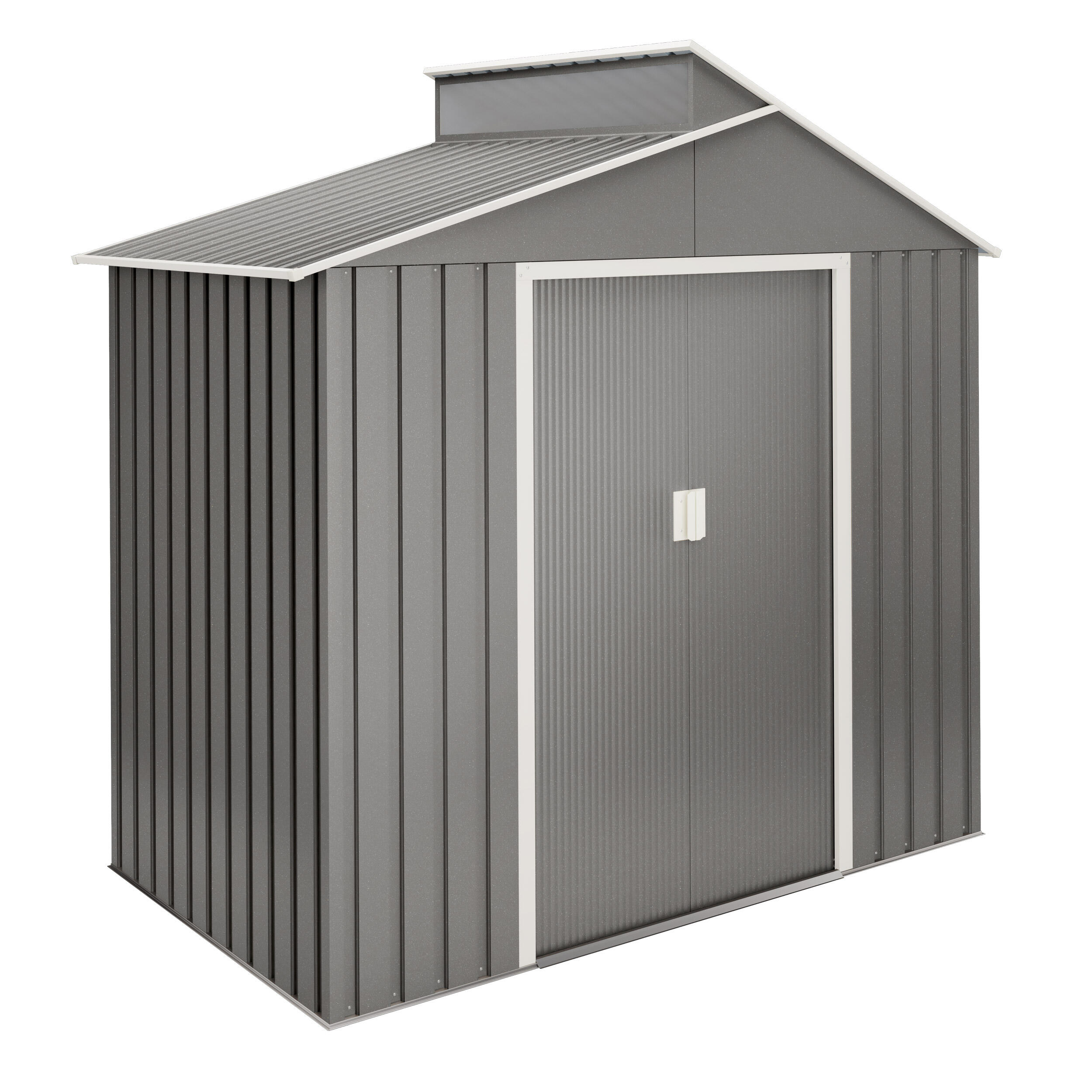 caseta de metal nuuk de 220x214x129 cm y 284 m2 con 025 mm espesor y doble puerta corredera hoggar