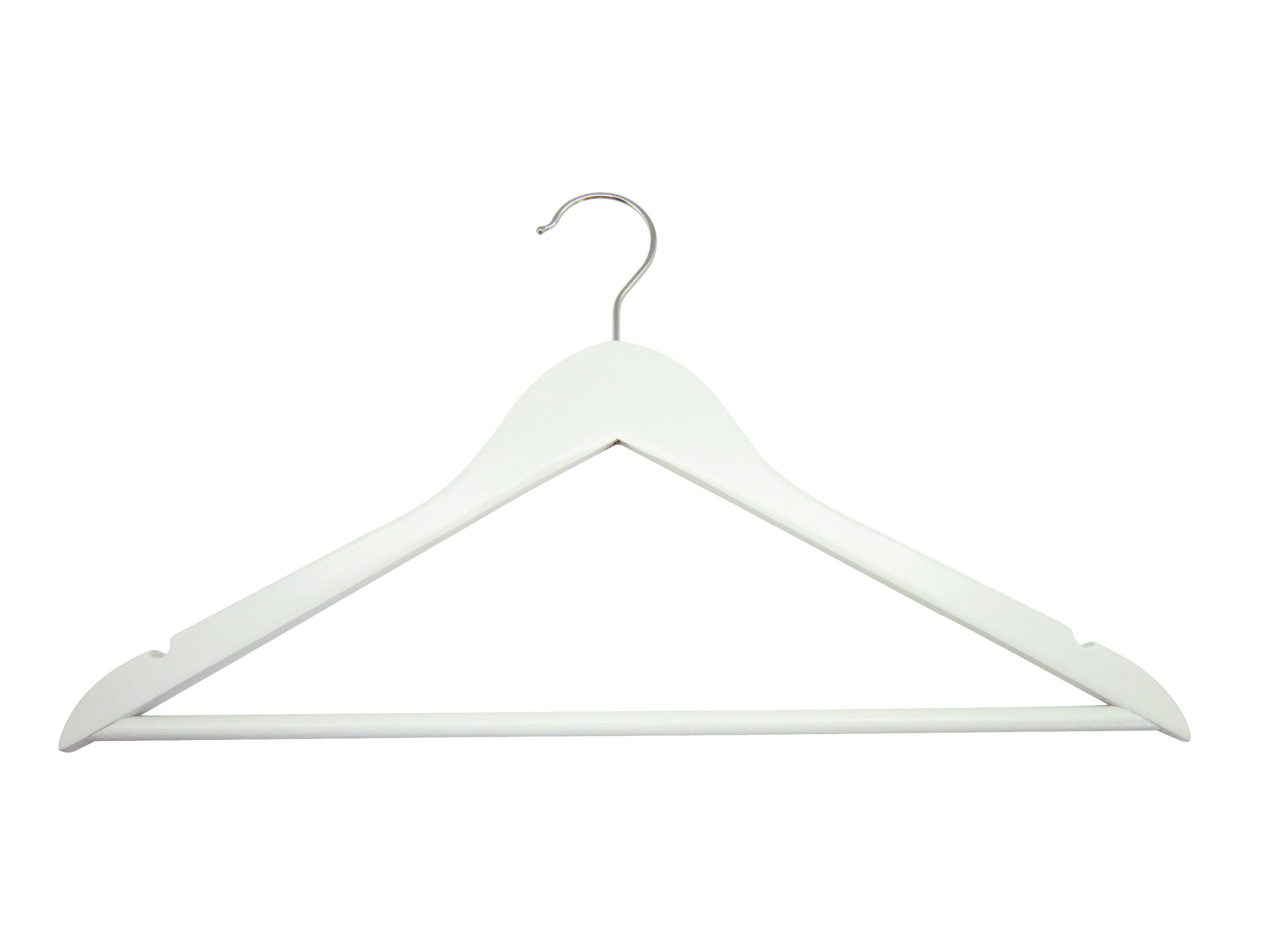 Pack 4 cabides madeira branco SPACEO - 2