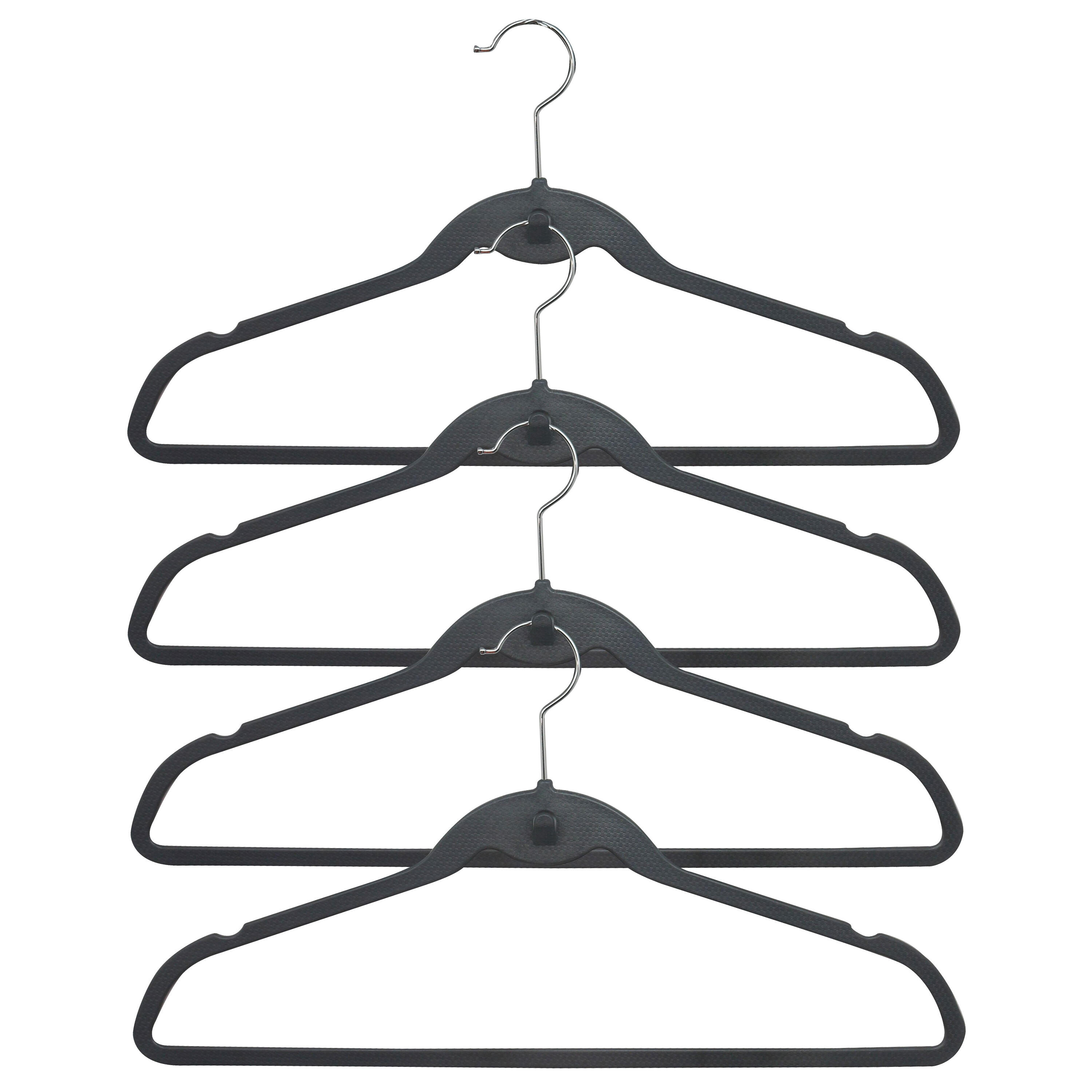 Set di 4 grucce antiscivolo L 45 x H 24 cm nero - 6