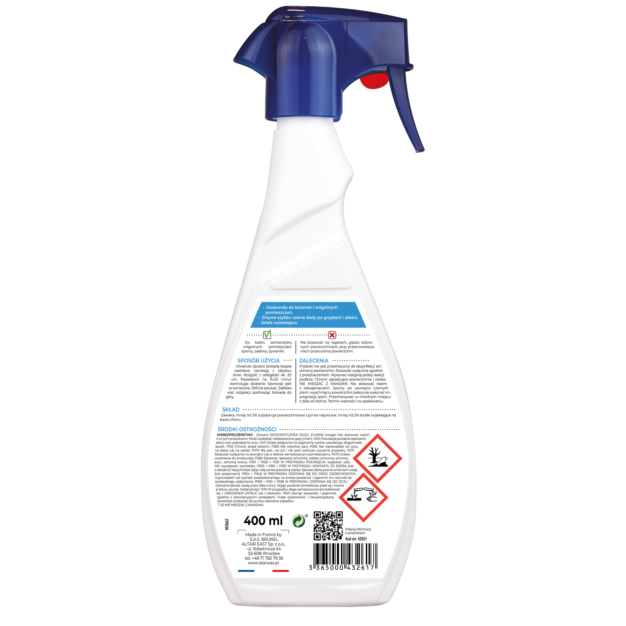 Preparat do zmywania pleśni 400 ml Starwax - 2