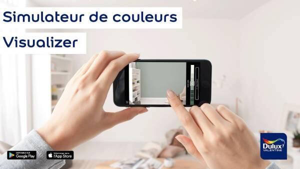 Peinture mur, boiserie lin clair satin DULUX VALENTINE Crème de couleur 2.5L - 5