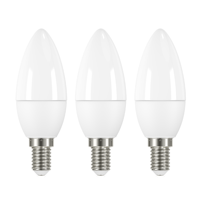 3 Ampoules E14 Flamme C35 470Lm 4000K - ZEIGER