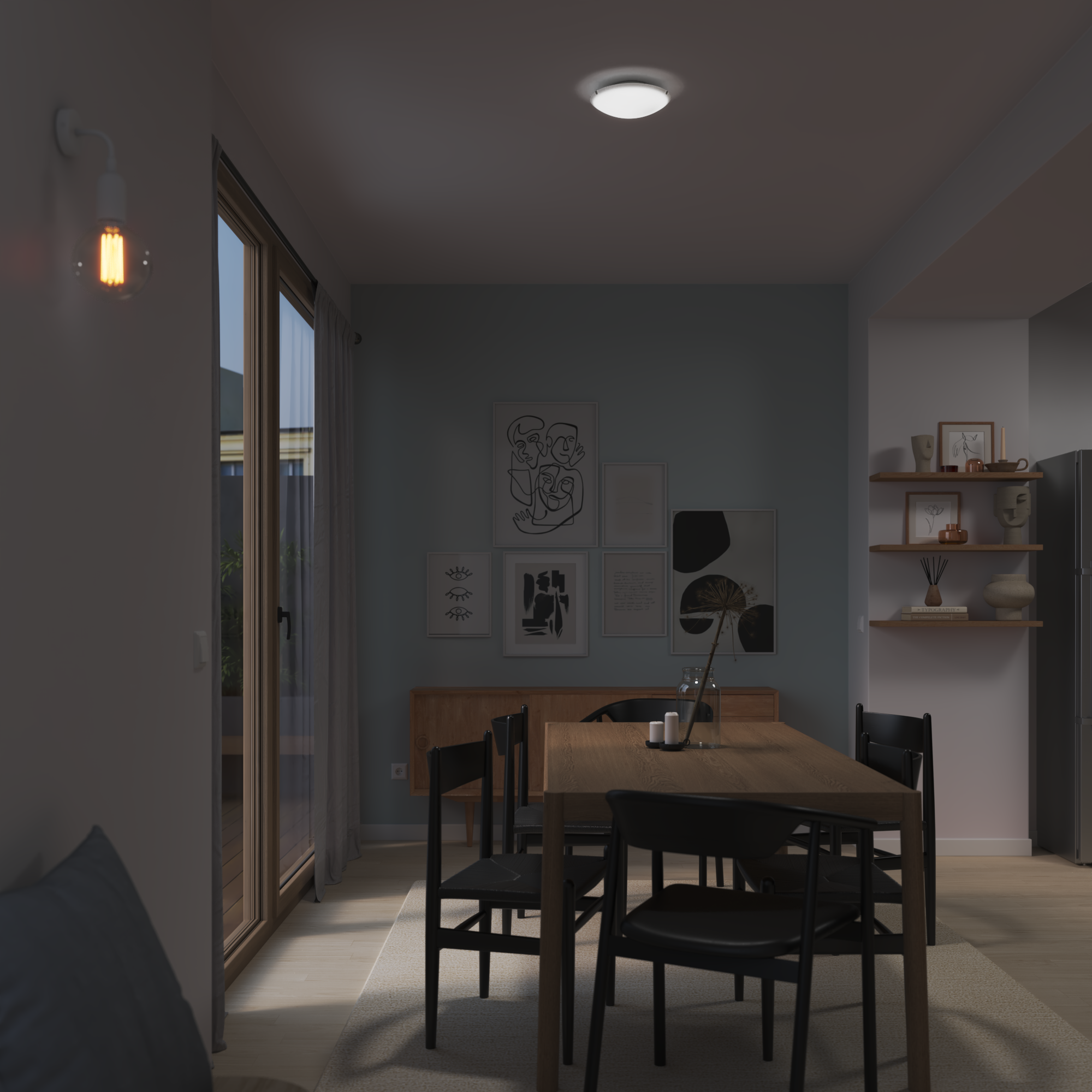 Candeeiro de teto sem lâmpada interior E27 Puton Inspire 25cm branco - 2