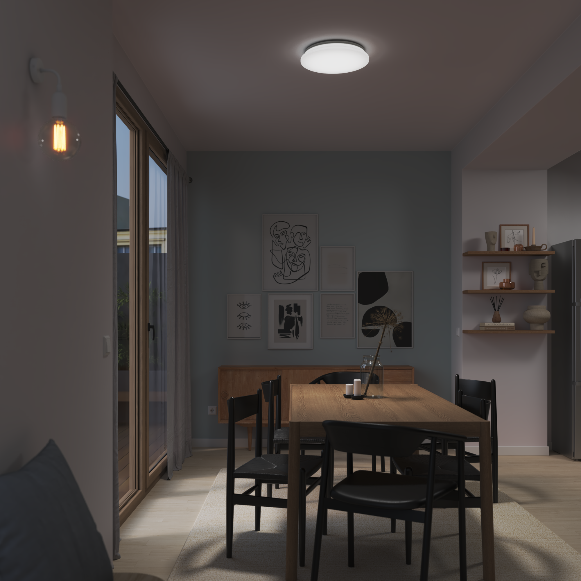 Candeeiro de teto led INSPIRE MOON 2960lm ferro branco - 2