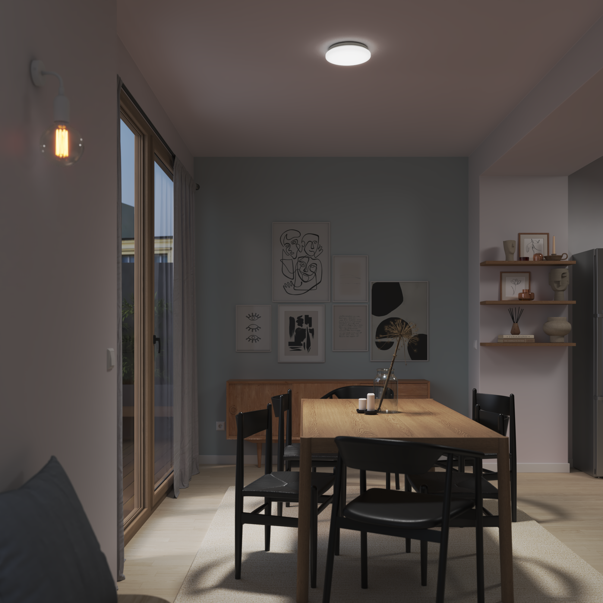 Plafon Moon 25 cm biały z czujnikiem ruchu 1450 lm LED Inspire - 3