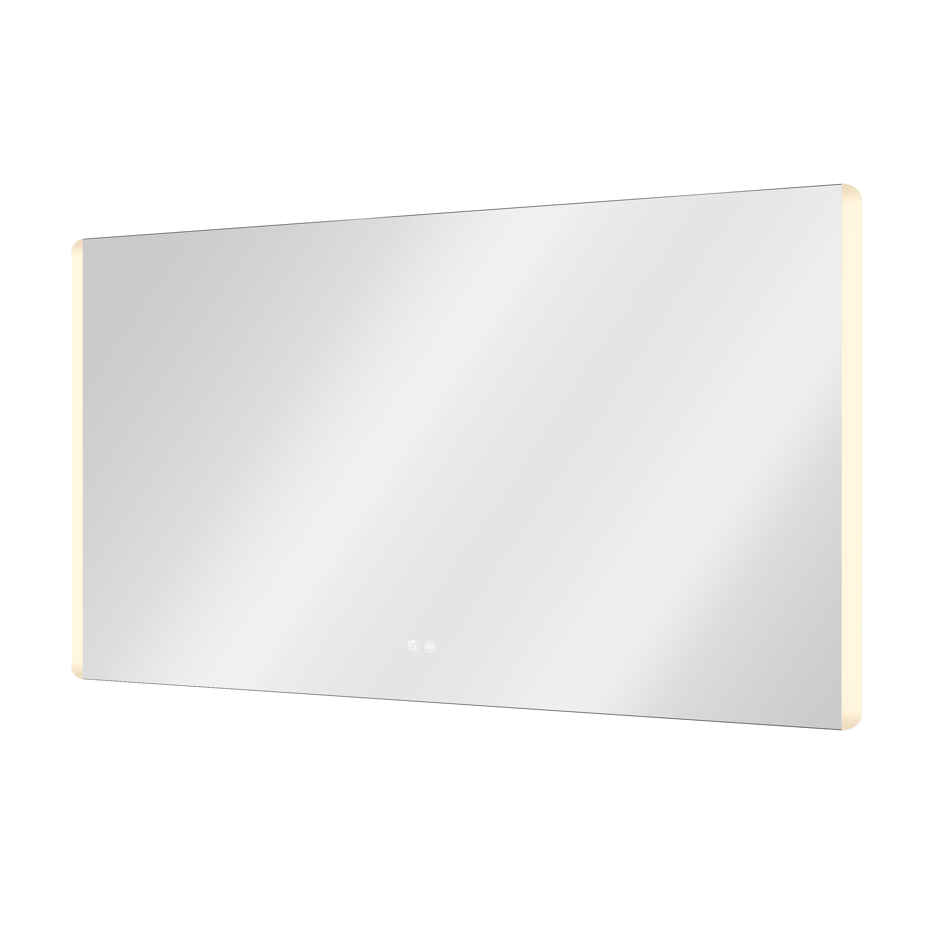 Specchio con illuminazione integrata bagno rettangolare Easy SENSEA L 120 x H 70 x P 3 cm grigio / argento - 8
