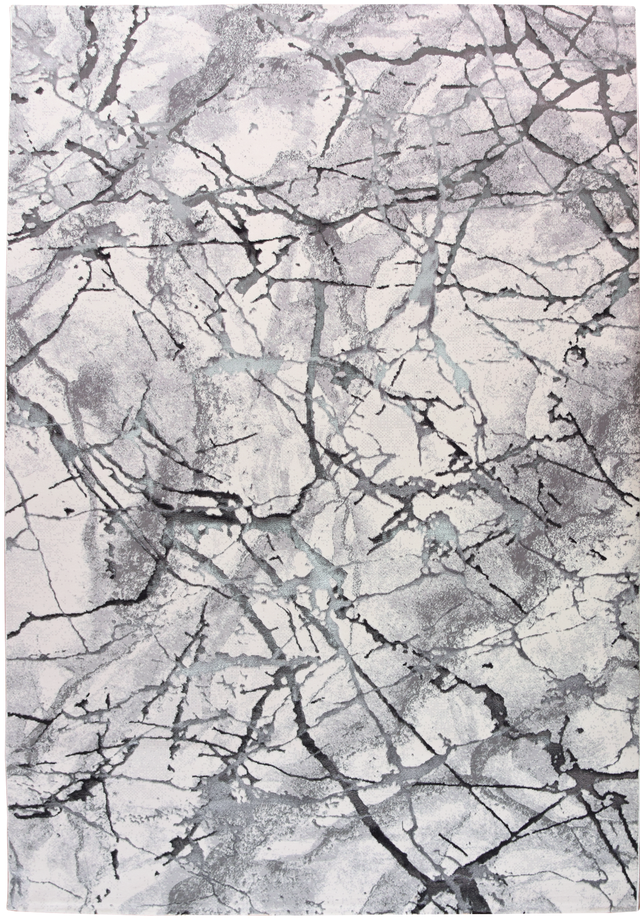 Tapete desenho Marbella 80 x150 cm branco/cinza