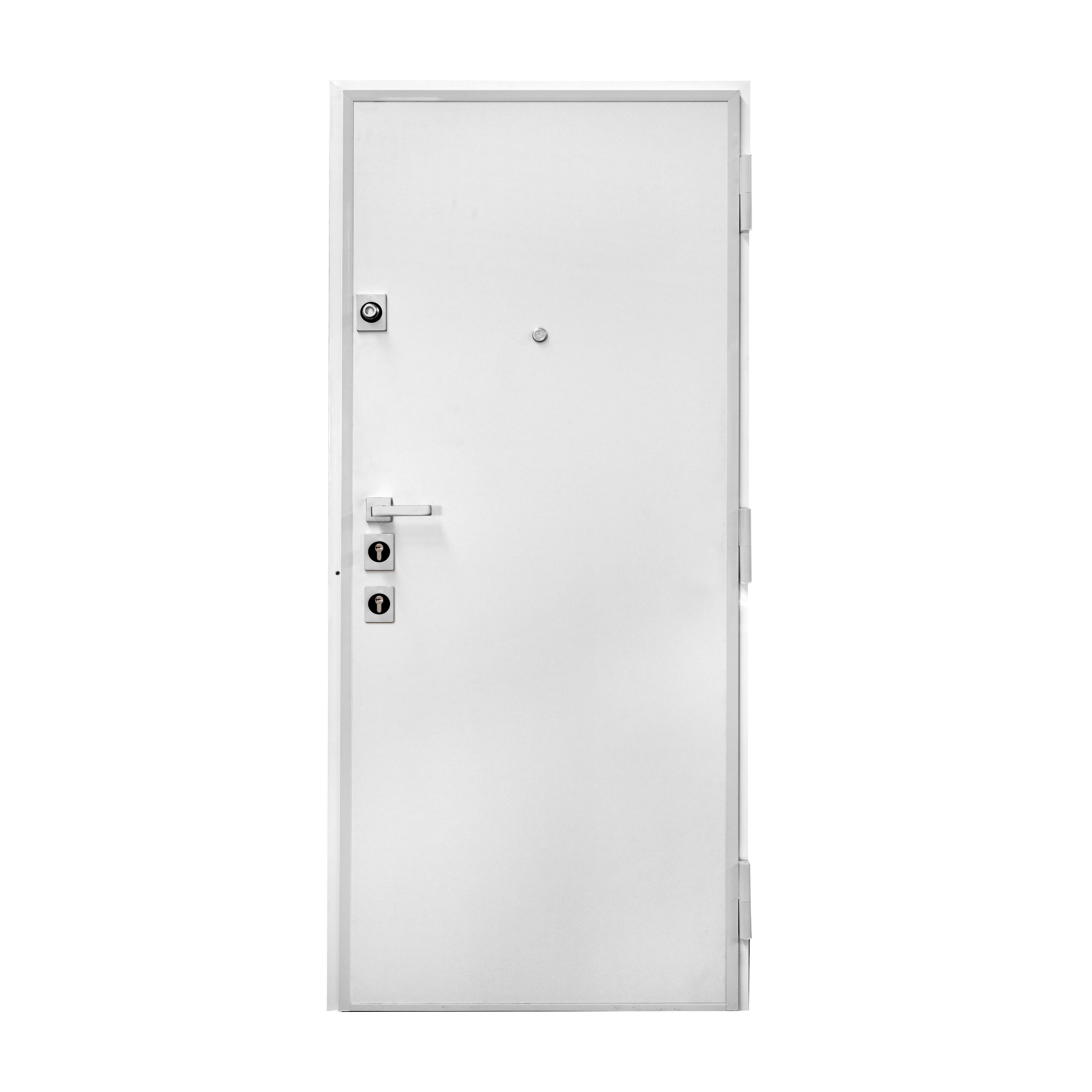 Puerta de entrada acorazada serie Silver 2,0 fresada roble / interior liso blanco apertura izquierda 208x90.3cm - 3