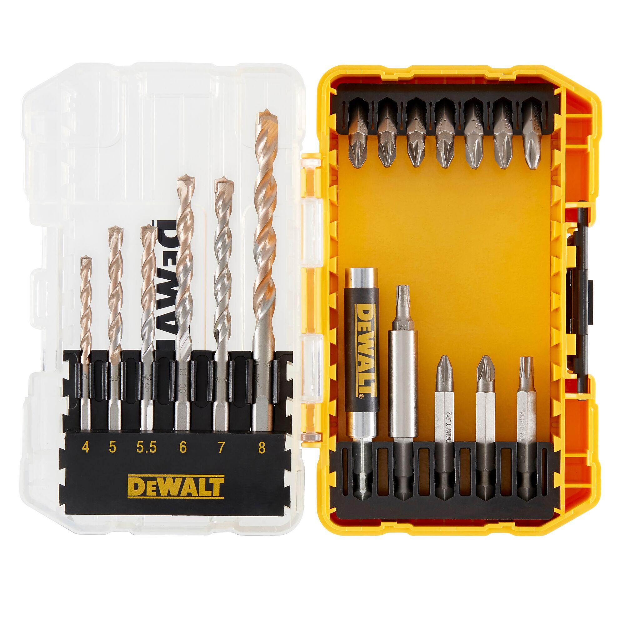 Assortiment de forets DEWALT, 19 pièces VISSAGE PZ2 BETON BRIQUE  - 1