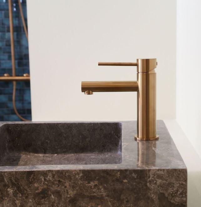 Mitigeur de lavabo cuivre brossé M, bonde incluse, Envol, ESSEBAGNO - 3