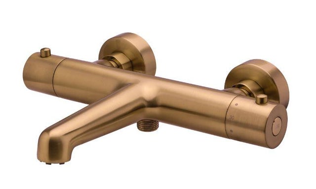 Mitigeur thermostatique de baignoire ESSEBAGNO Envol Cuivre brossé