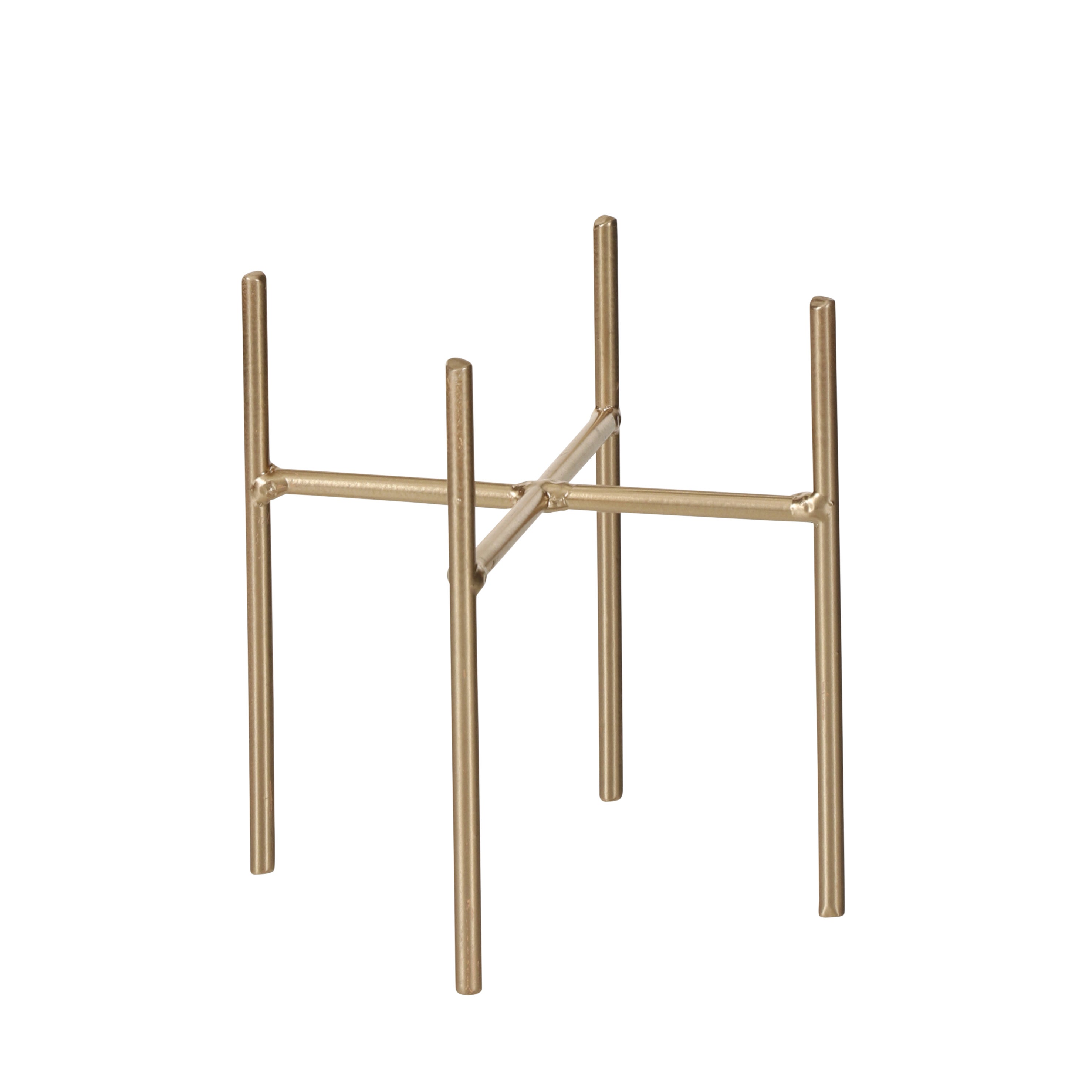 Soporte macetero de suelo ascot de hierro dorado 13.5x14 cm