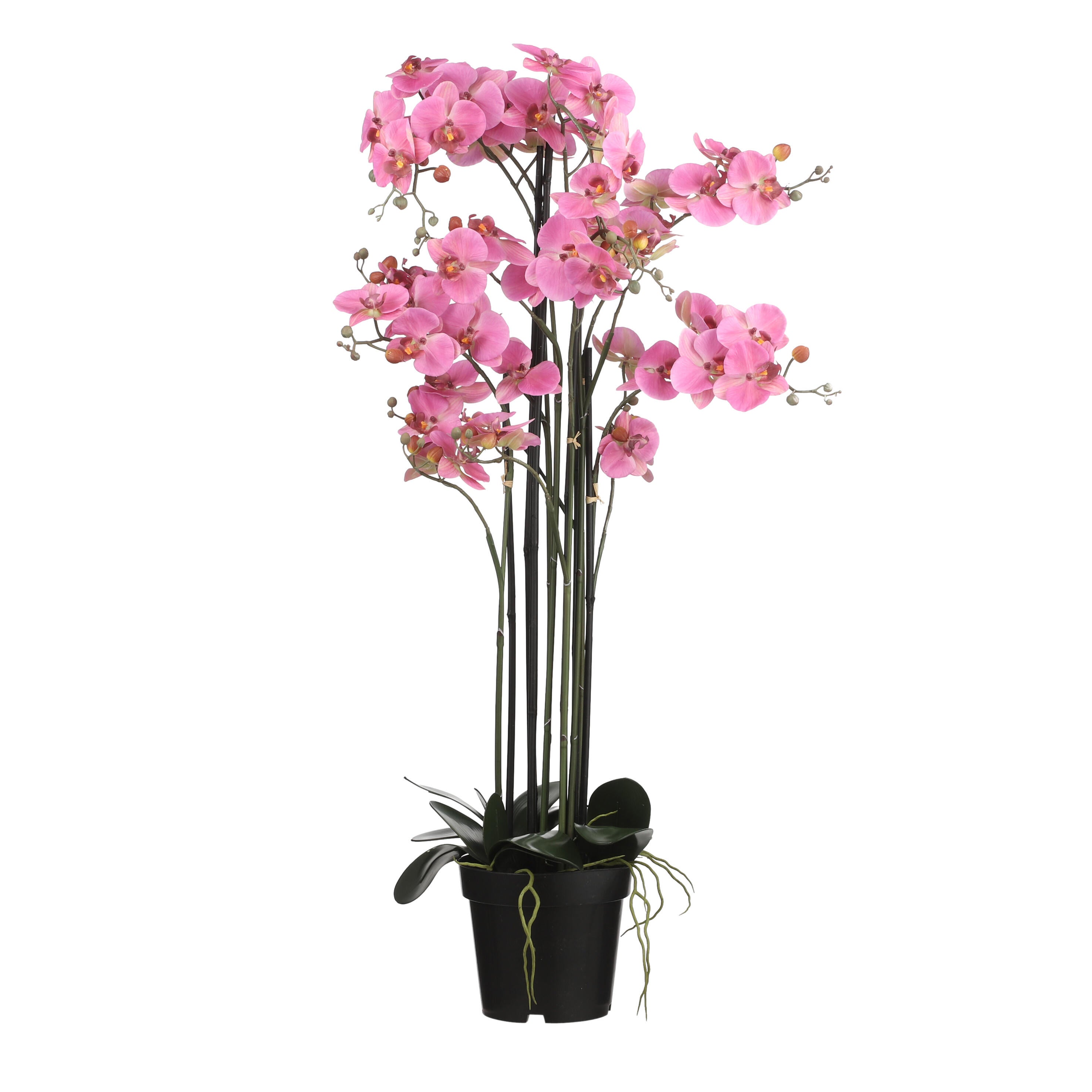 Planta artificial phalaenopsis rosa de 117 cm en maceta de 35 cm