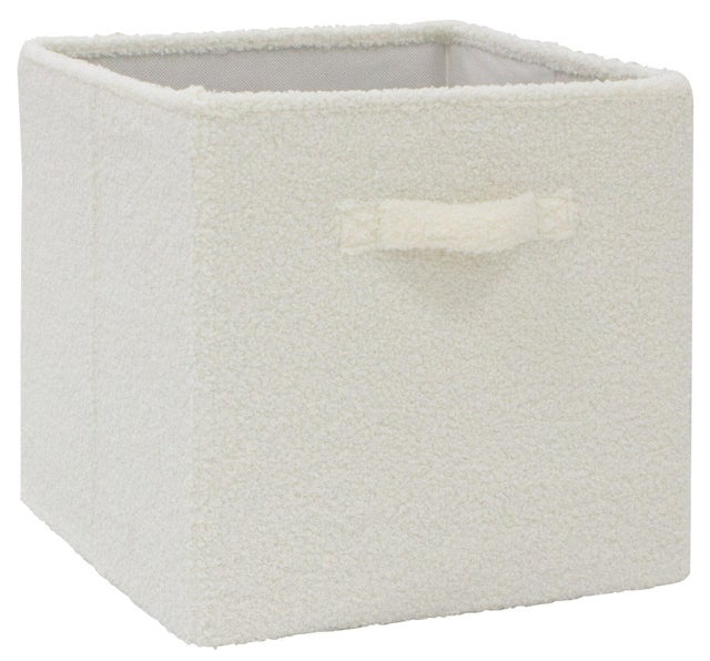 Panier SPACEO Kub effet laine H.31 x l.31 x P.31 cm