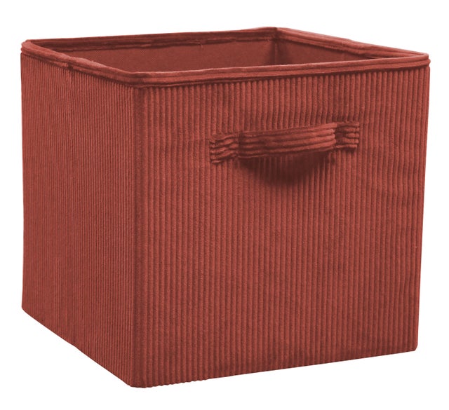 SPACEO Kub effet velours rouge H.31 x l.31 x P.31 cm