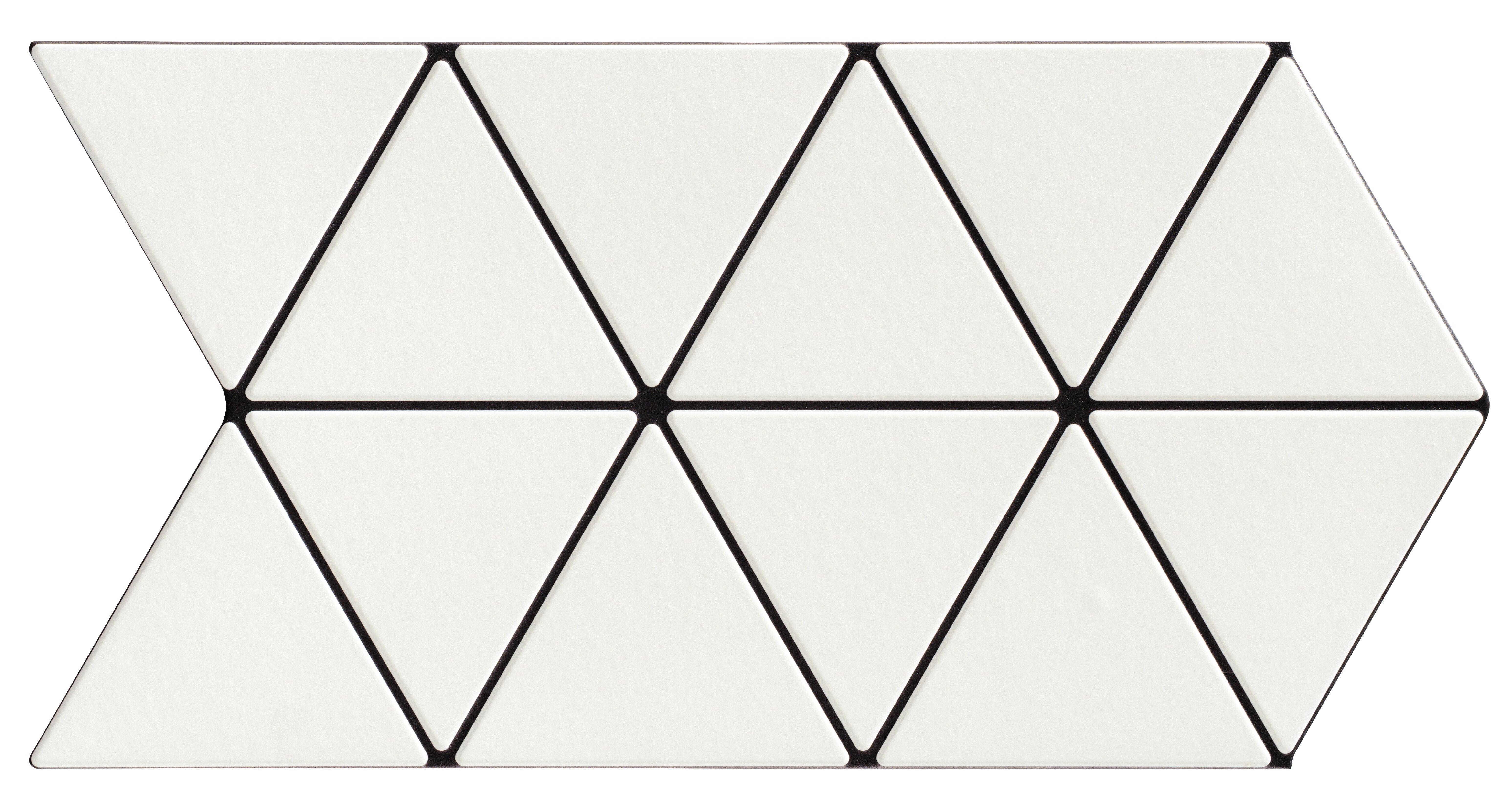 Azulejo porcelánico Triangle blanco 28x48.5 cm | Leroy Merlin