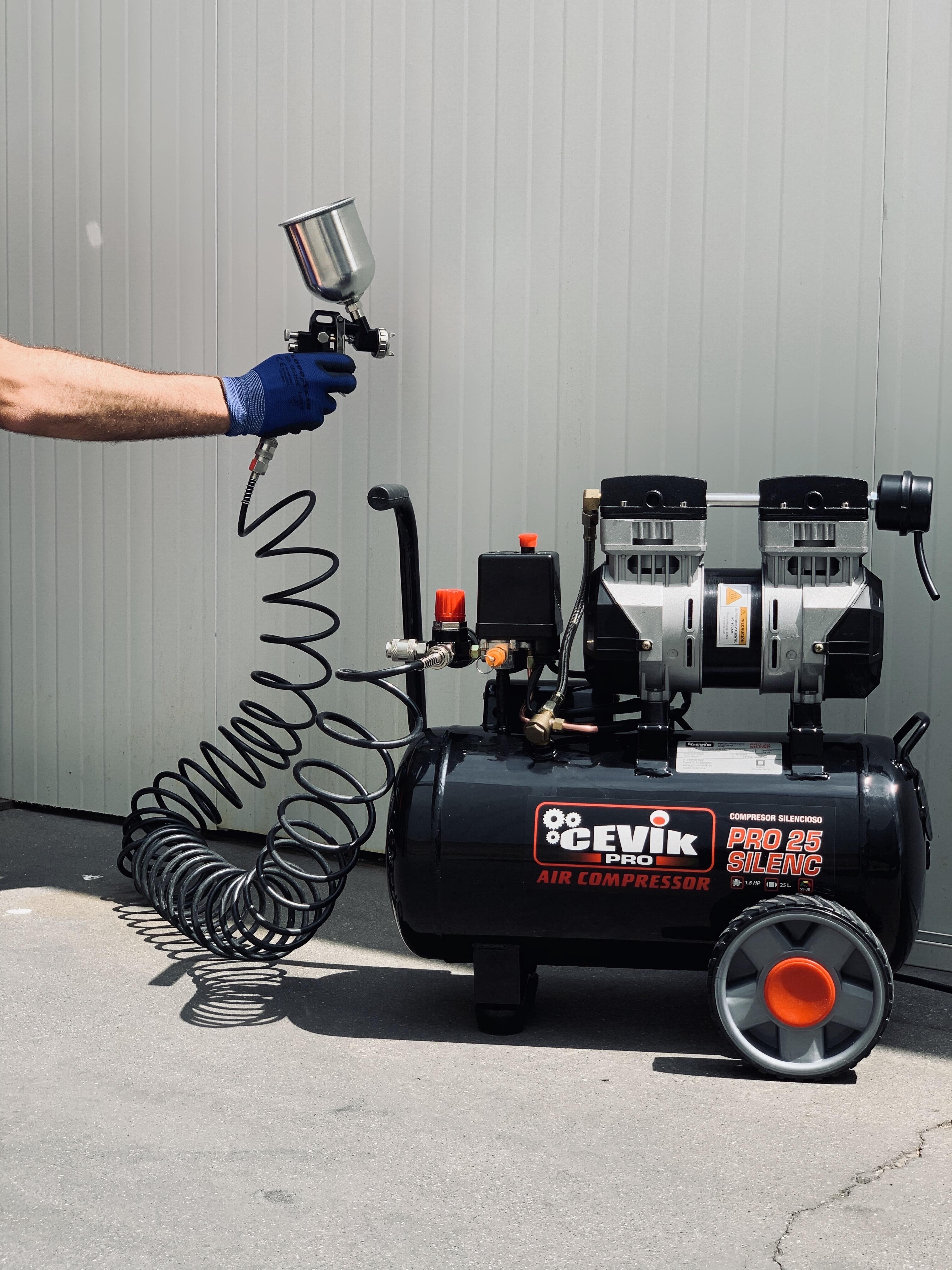 Compressor sem óleo CEVIK PRO SILENCIOSO 24L - 3