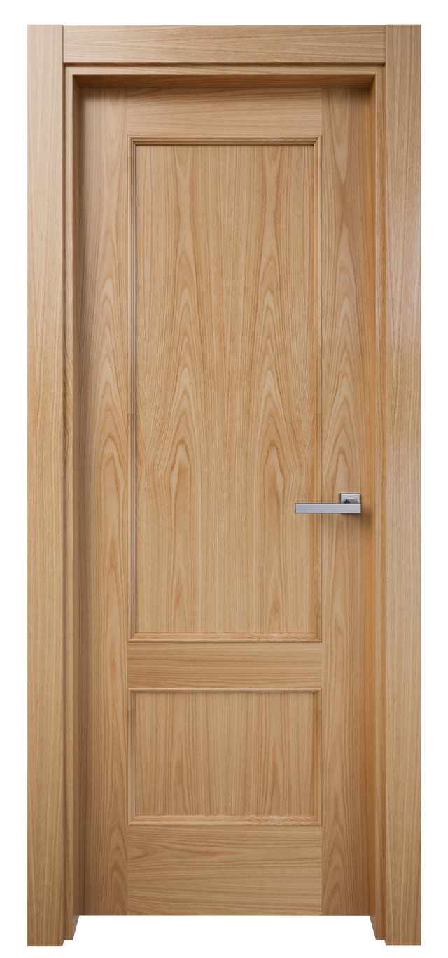 Puerta de interior abatible ciega maciza barnizada Line Plus Atenas roble apertura izquierda cerco de 7x3 anchura 72.5cm