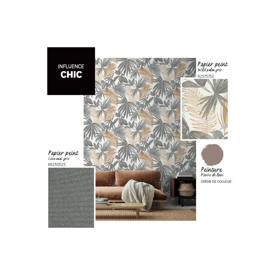 Papel de parede PALMEIRA TROPICAL GRIS - 4