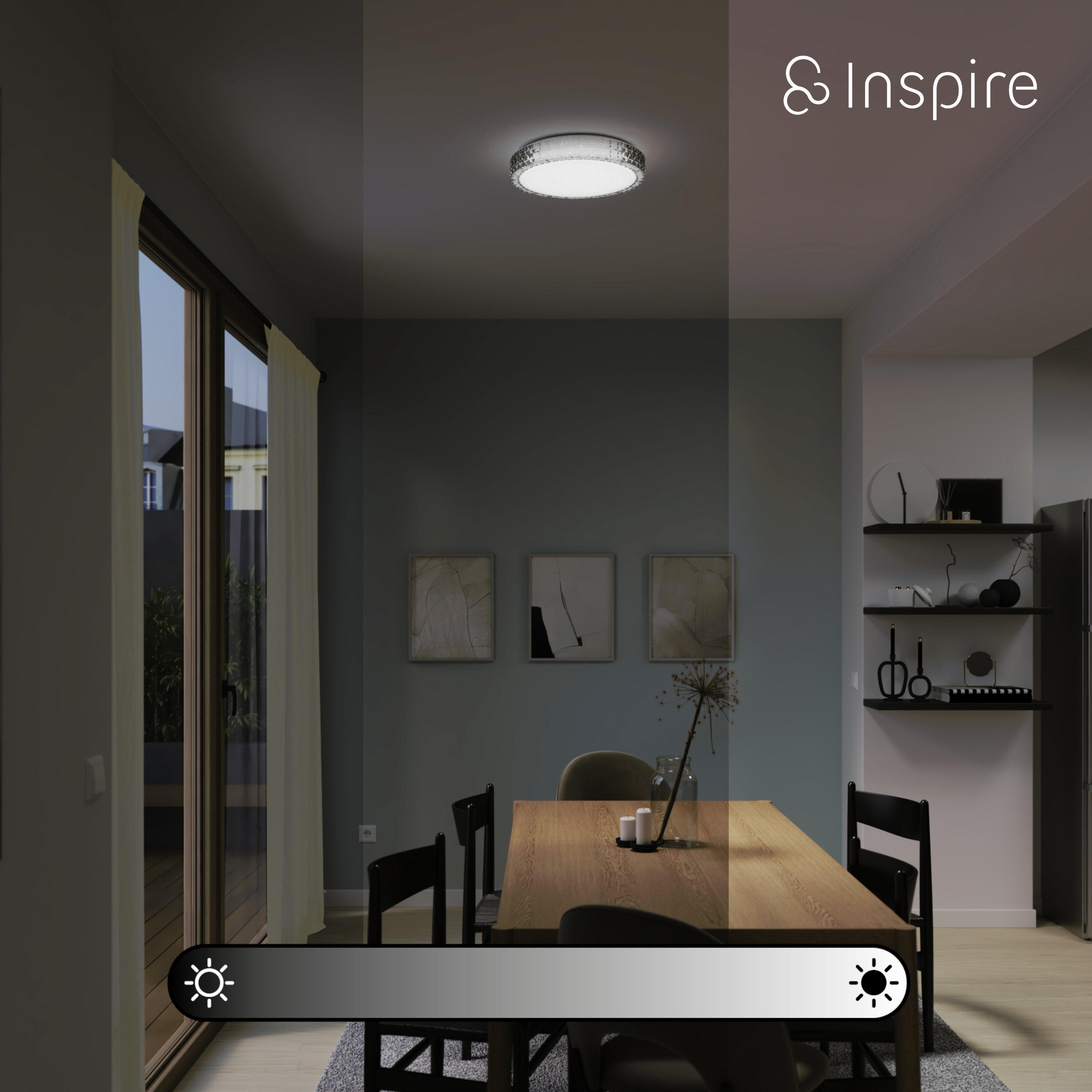 Plafon Diamond biały śr. 40 cm LED Inspire - 8