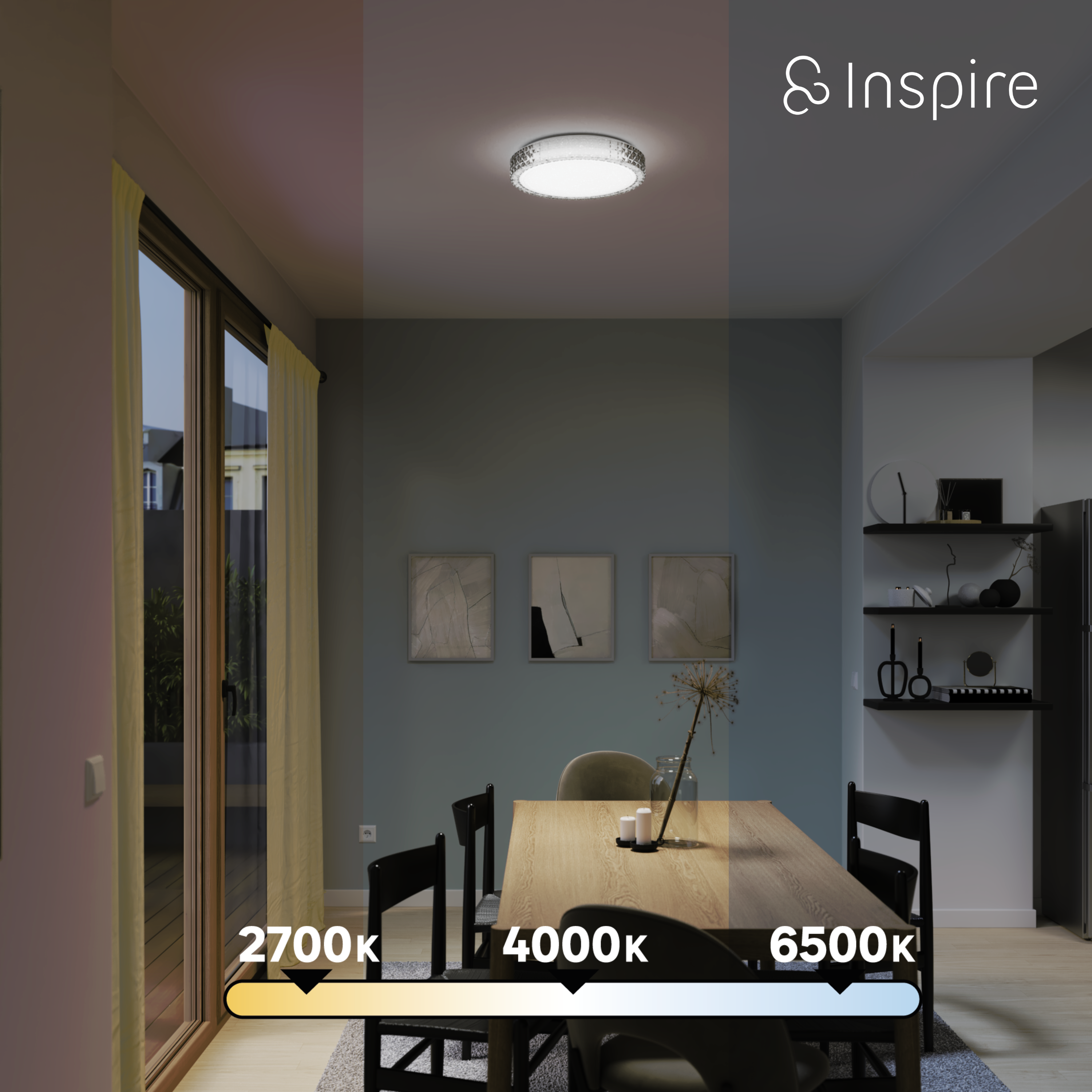 Plafon Diamond biały śr. 40 cm LED Inspire - 7