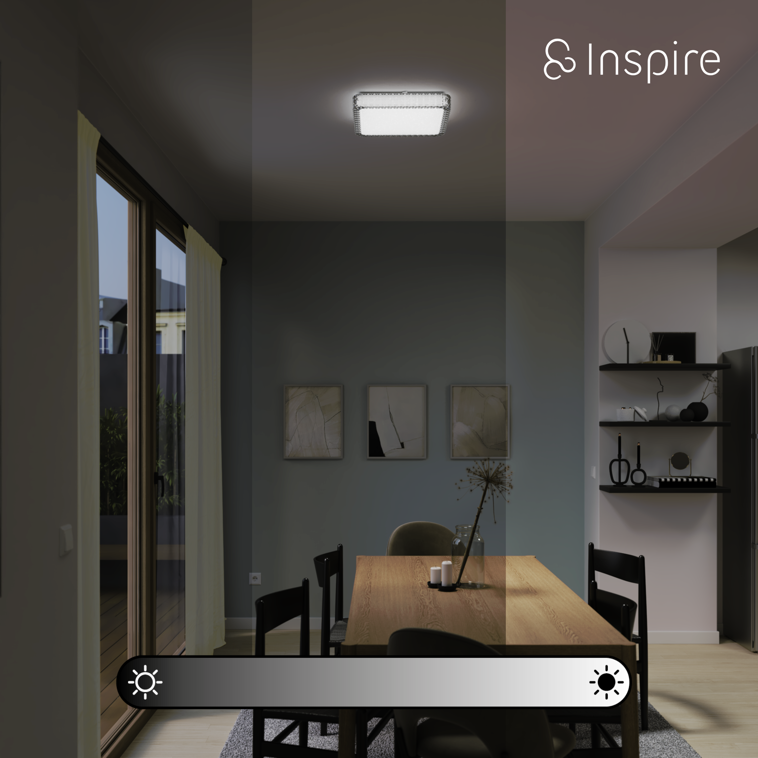 Plafon Diamond biały kwadrat śr. 40 cm LED Inspire - 7