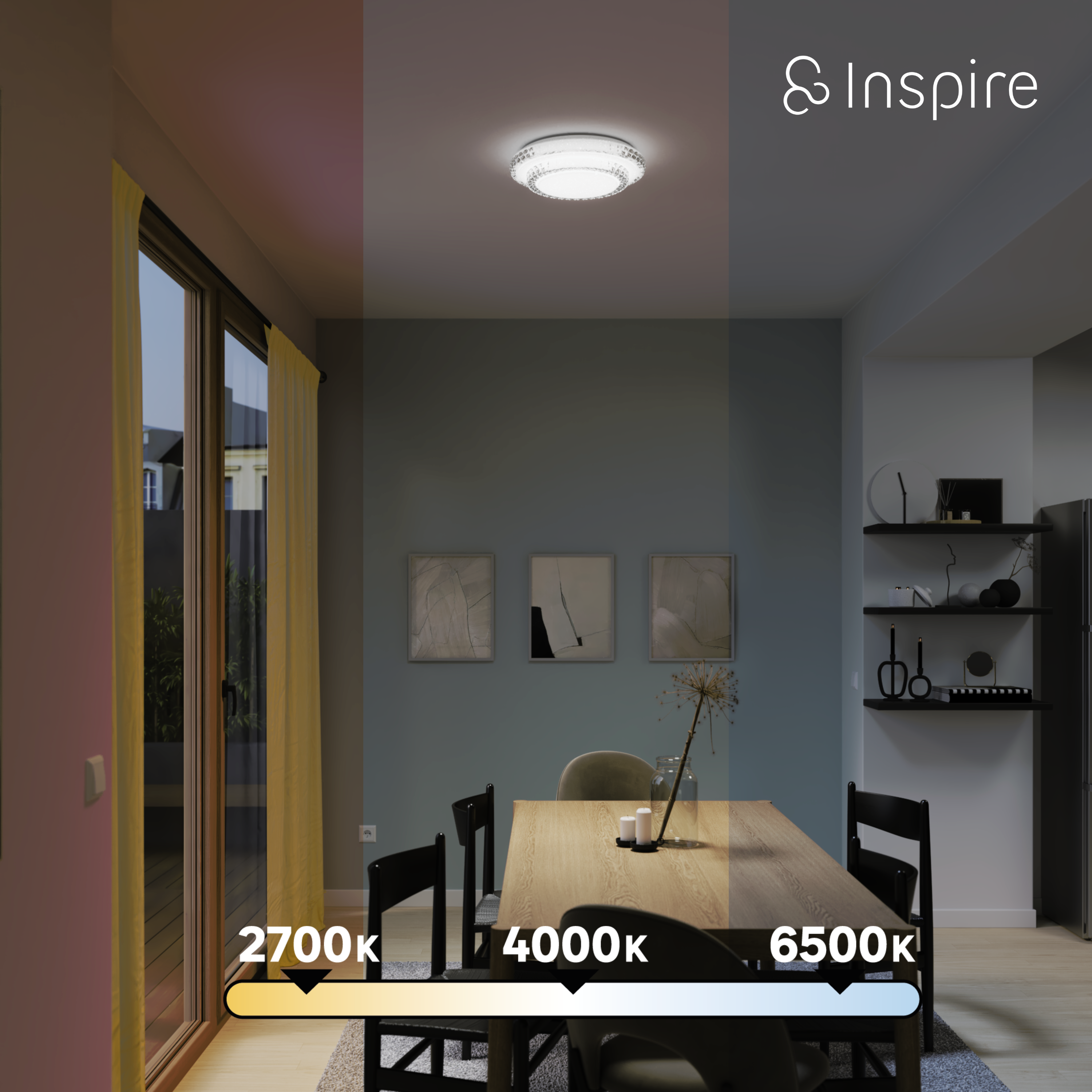 Plafon Diamond biały śr. 40 cm 2600 lm LED Inspire - 7