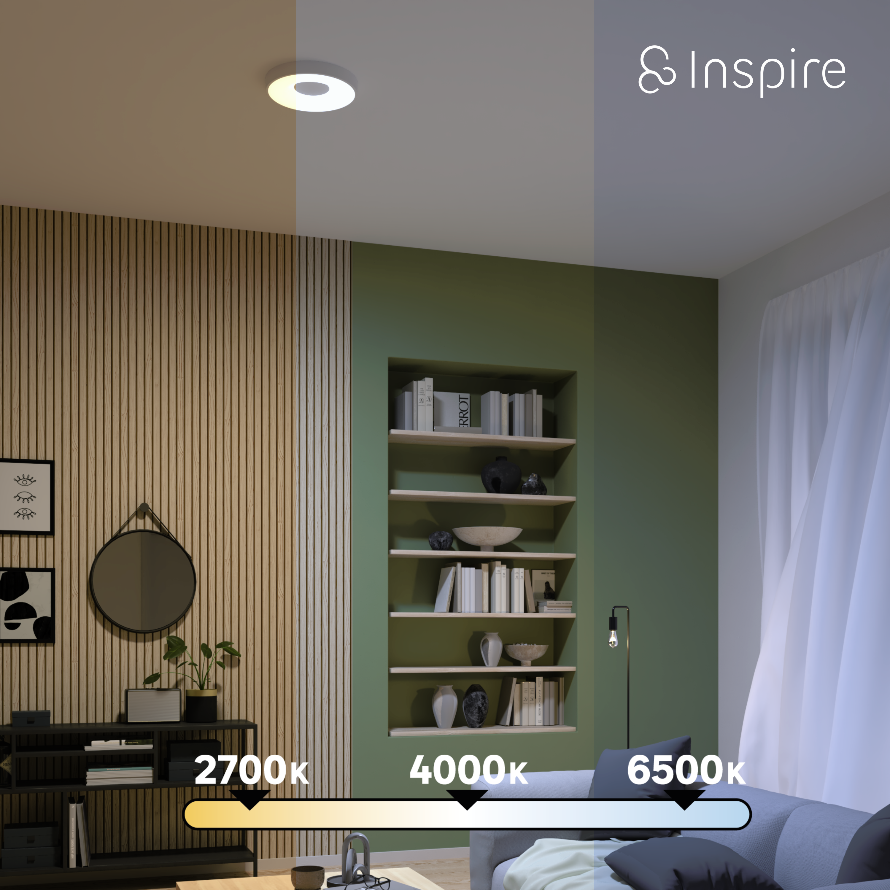 Plafon Piazo biały śr. 38 cm LED Inspire - 8