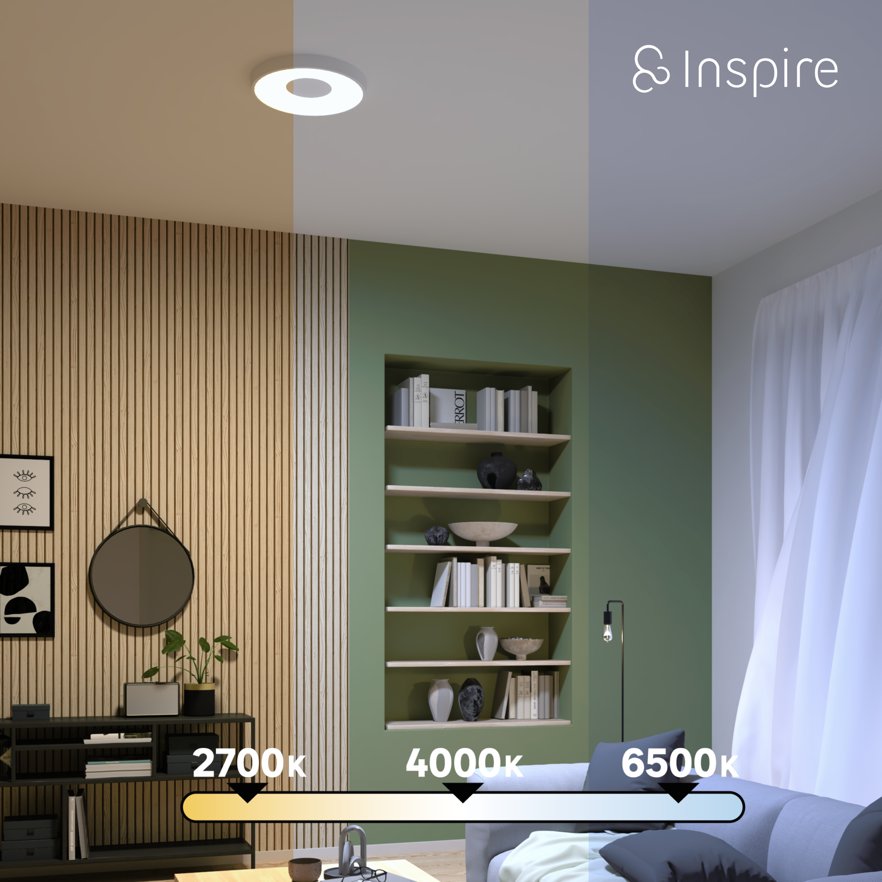 Plafon Piazo biały śr. 48 cm LED Inspire - 7