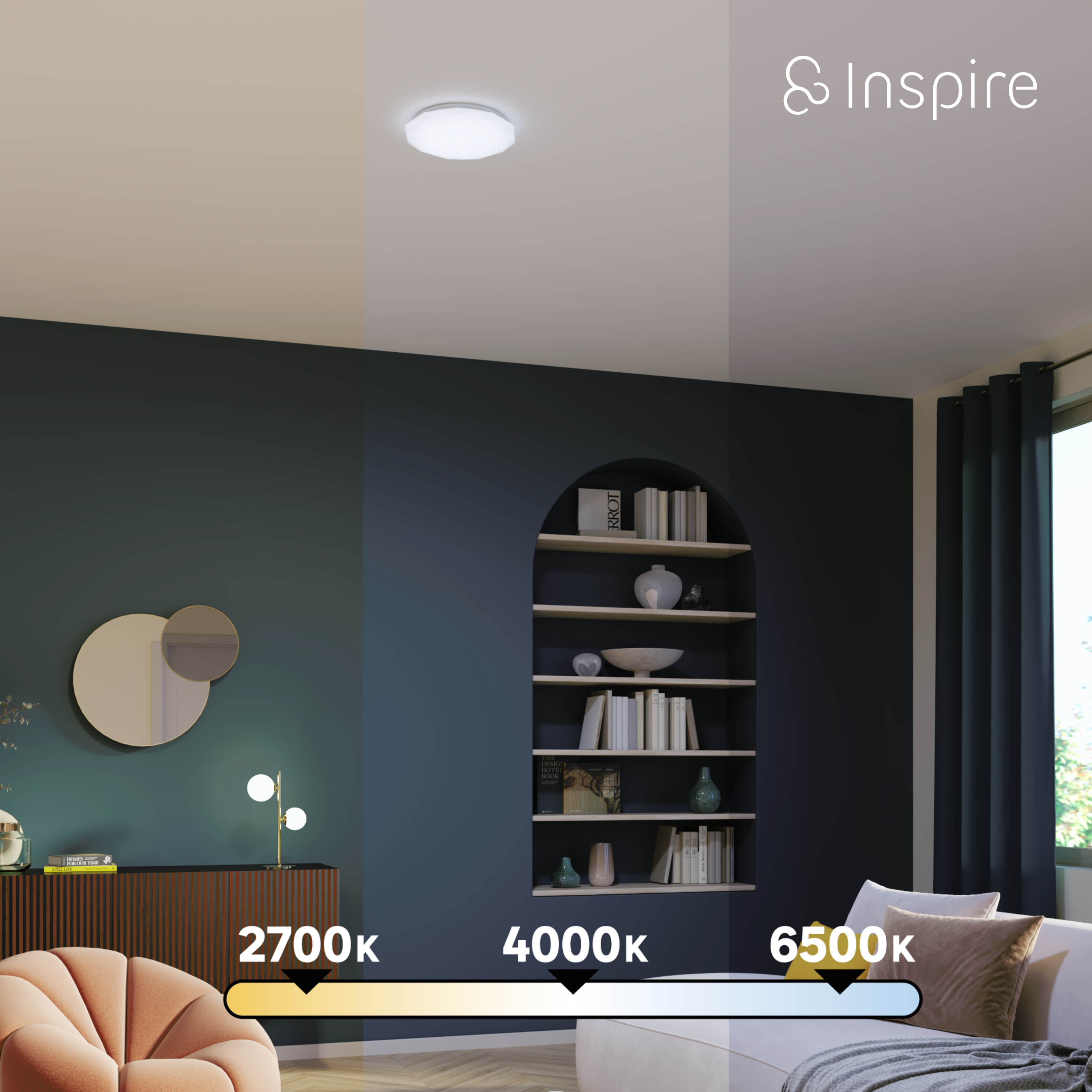 Plafon Lilly biały śr. 35 cm LED Inspire - 7