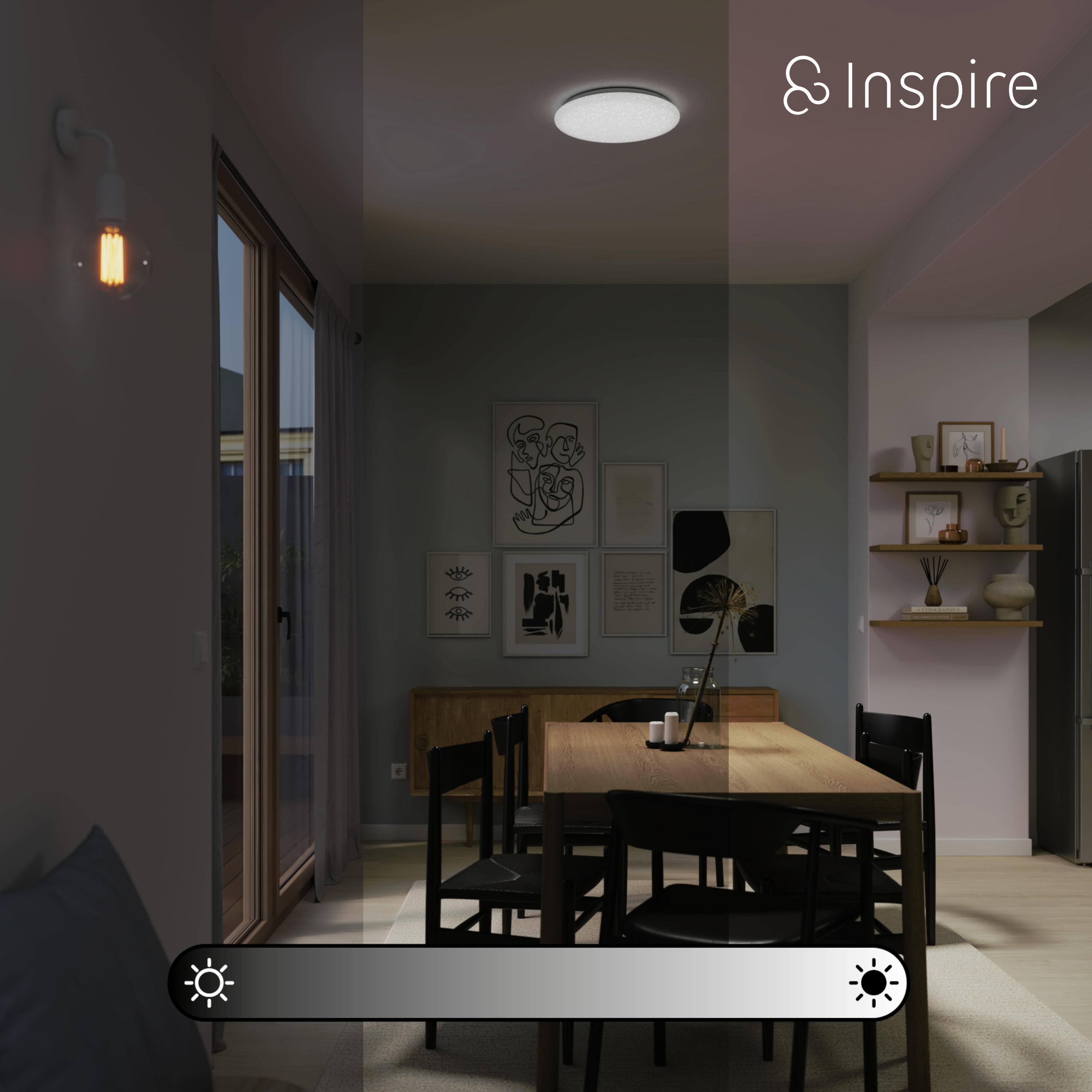 Candeeiro de teto INSPIRE MODICA STARRY 3000lm ferro - 7