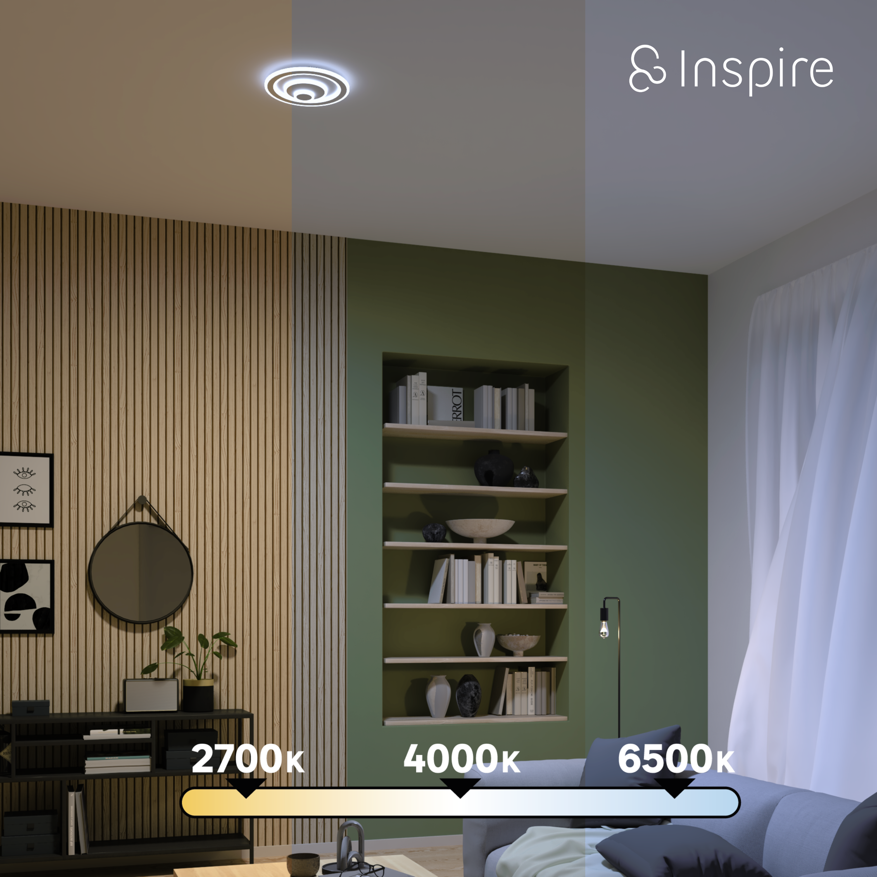 Plafon Kaoli biały śr. 37 cm LED Inspire - 9