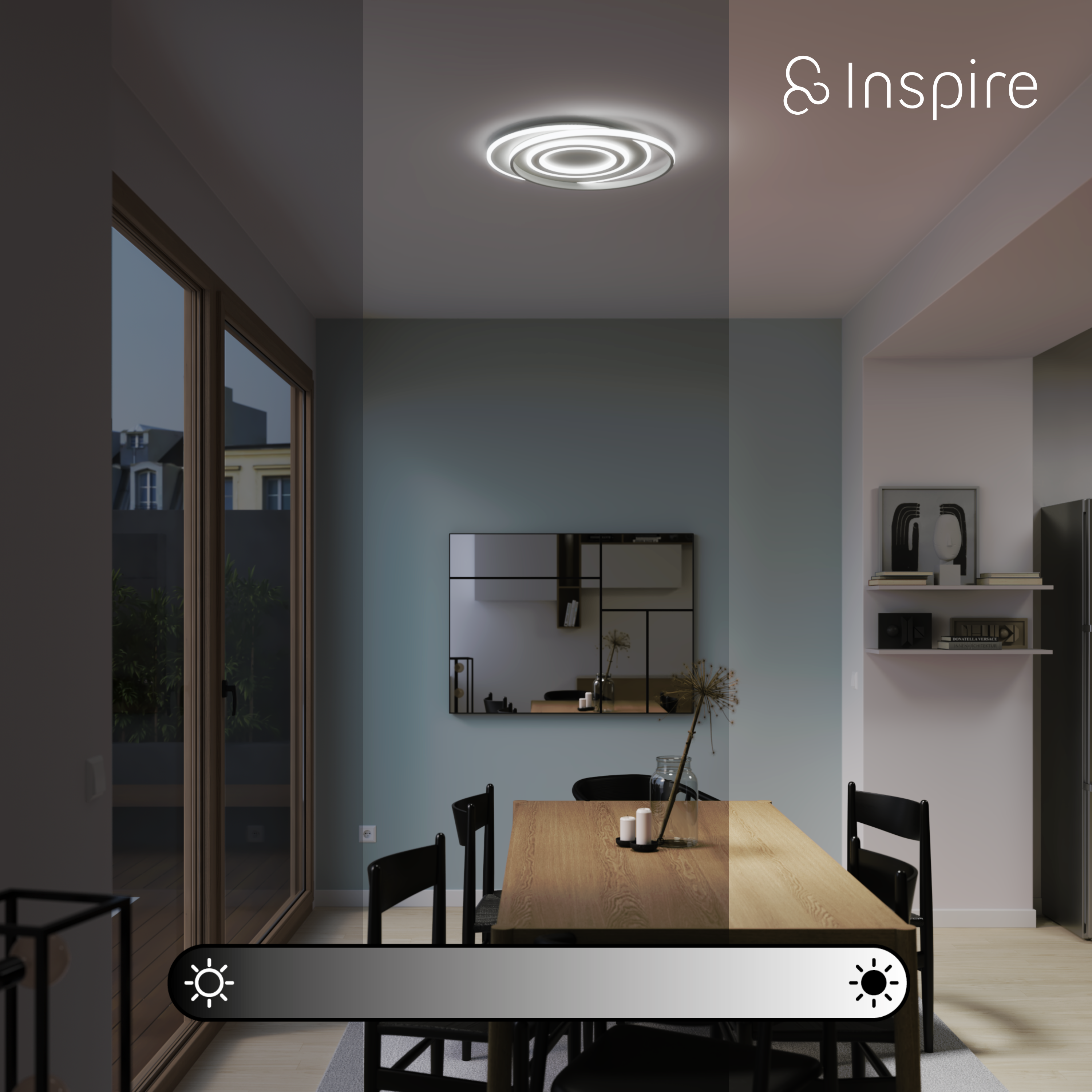 Plafon Emingo 48 cm z pilotem 13500 lm 2700-6500 K biały LED Inspire - 8