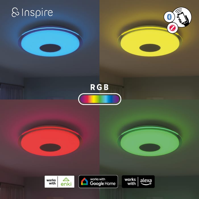 Lámpara de techo Vizzini conectada con la aplicación Enki