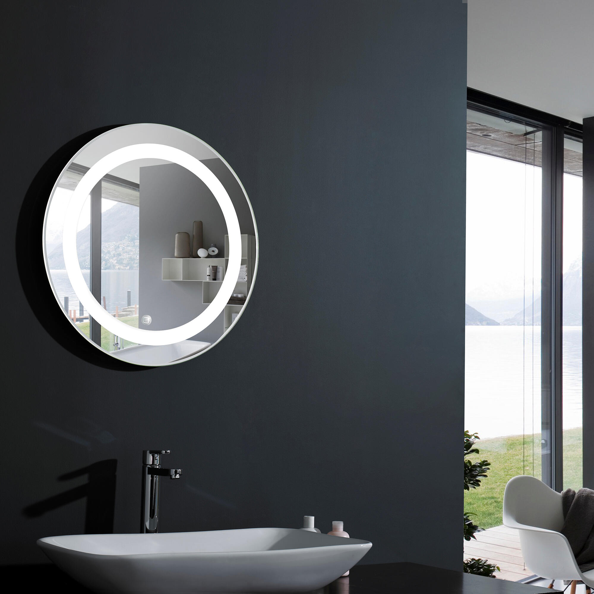 Espejo de baño con luz led borghese 90x90cm