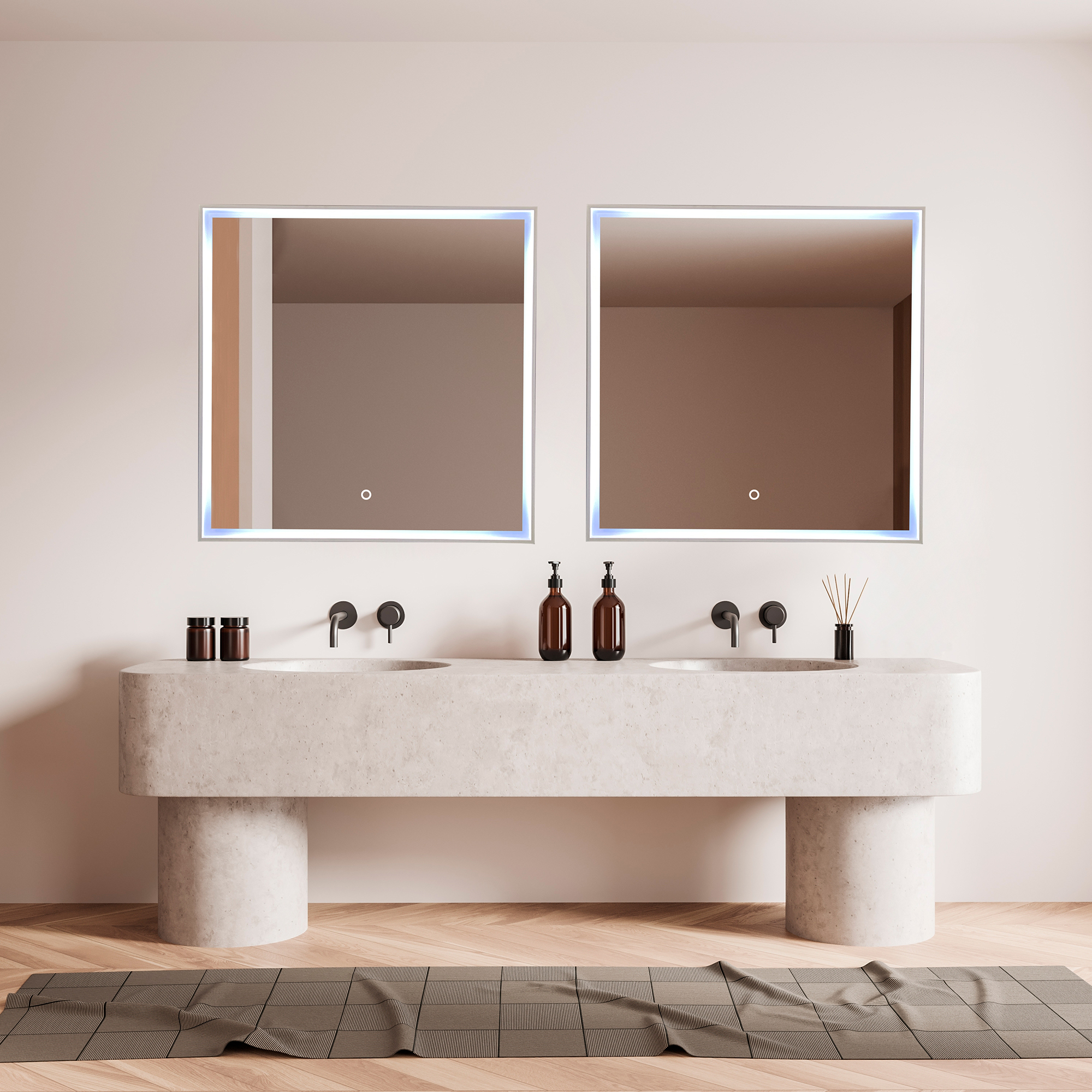 Espejo de baño con luz led national 100x80cm