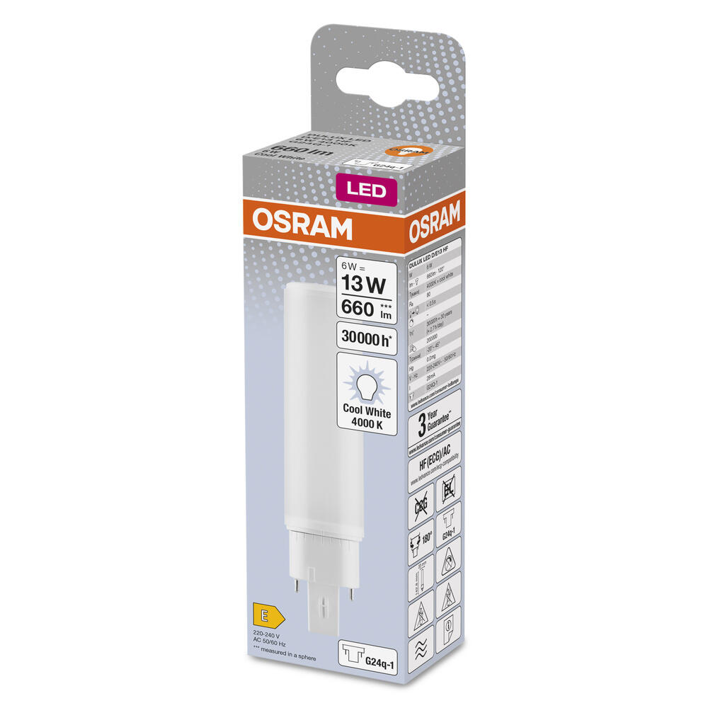 Ampoule led G24Q, 660lm, blanc neutre, OSRAM - 2