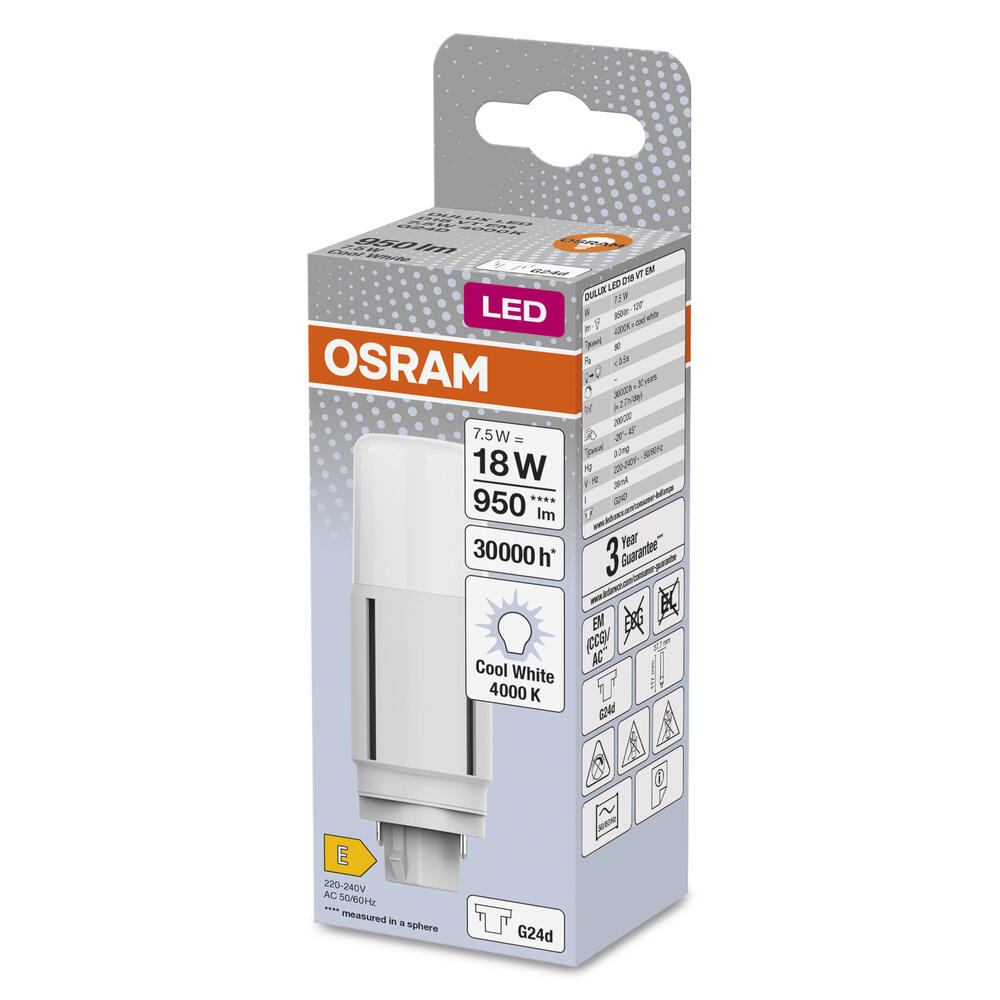 Tube led, 870lm = 18W, blanc neutre, OSRAM - 2