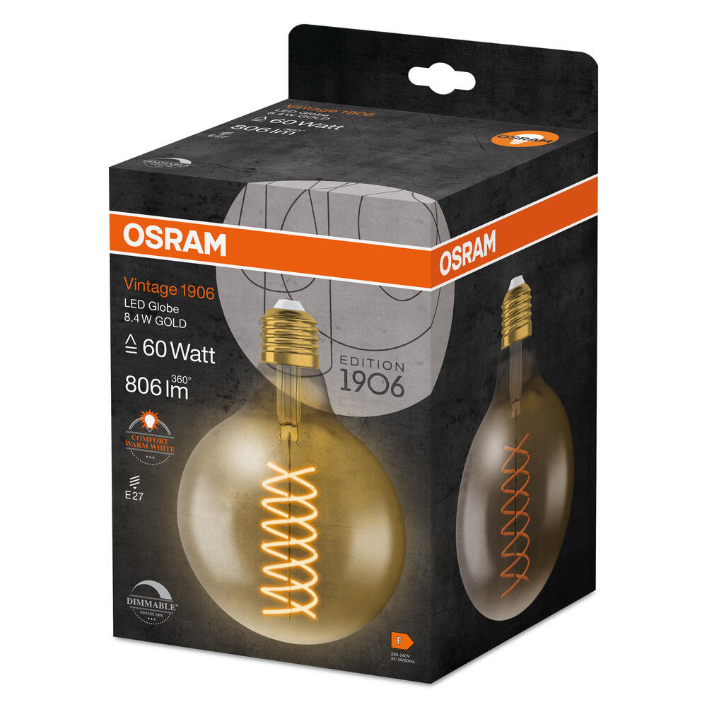 Ampoule led décorative, globe 125mm E27, 806lm, blanc chaud, dimmable, OSRAM - 2