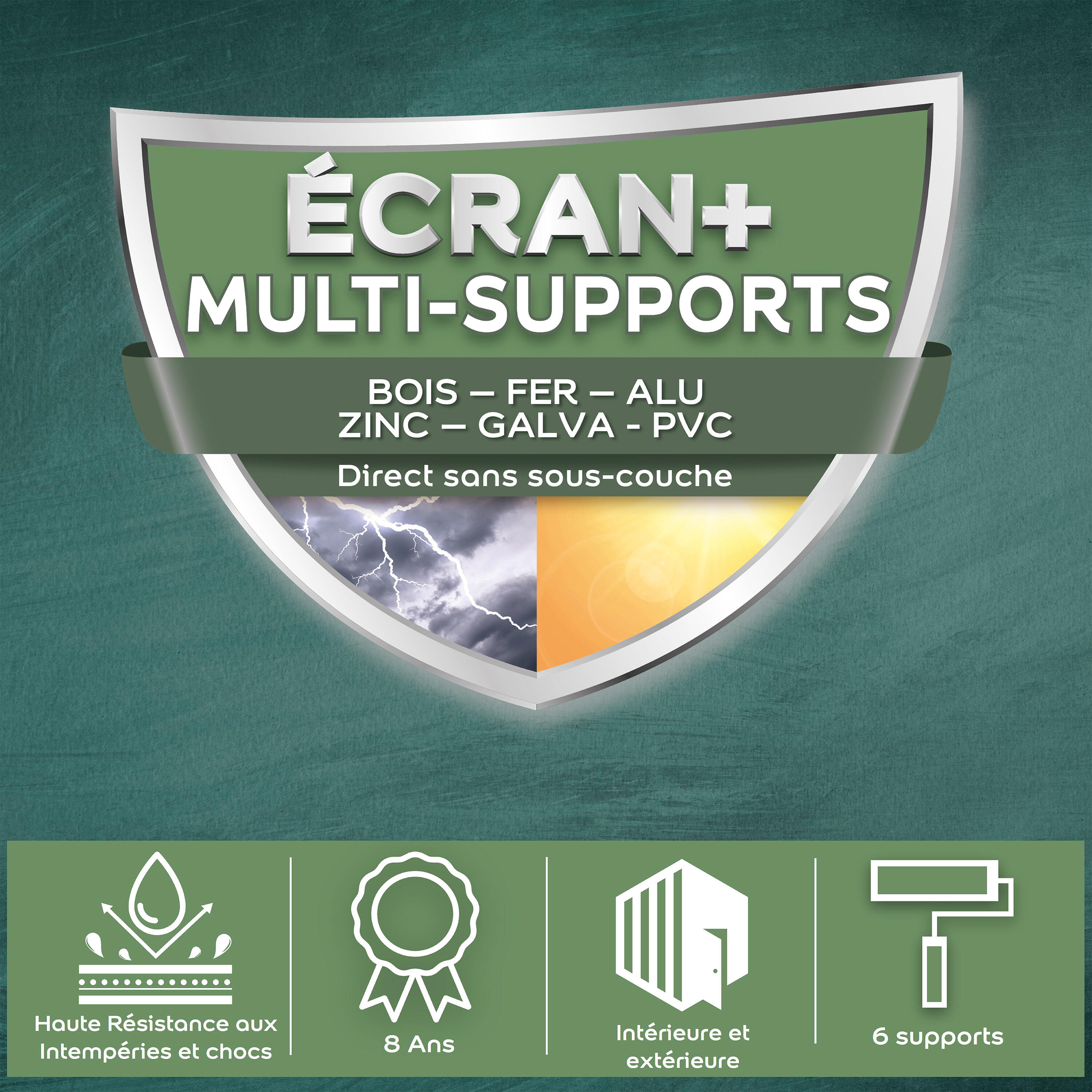 Bombe de peinture Ecran + DULUX VALENTINE mer du sud satiné 400 ml - 4