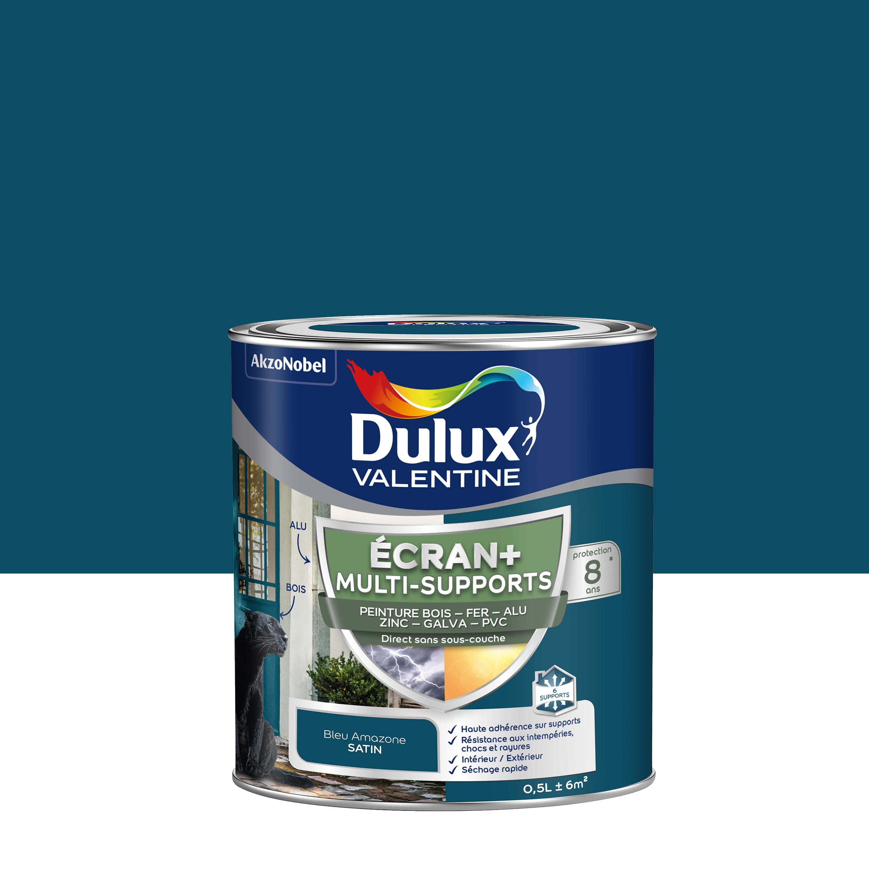 Peinture extérieure bois, fer Ecran+ DULUX VALENTINE bleu amazone ...