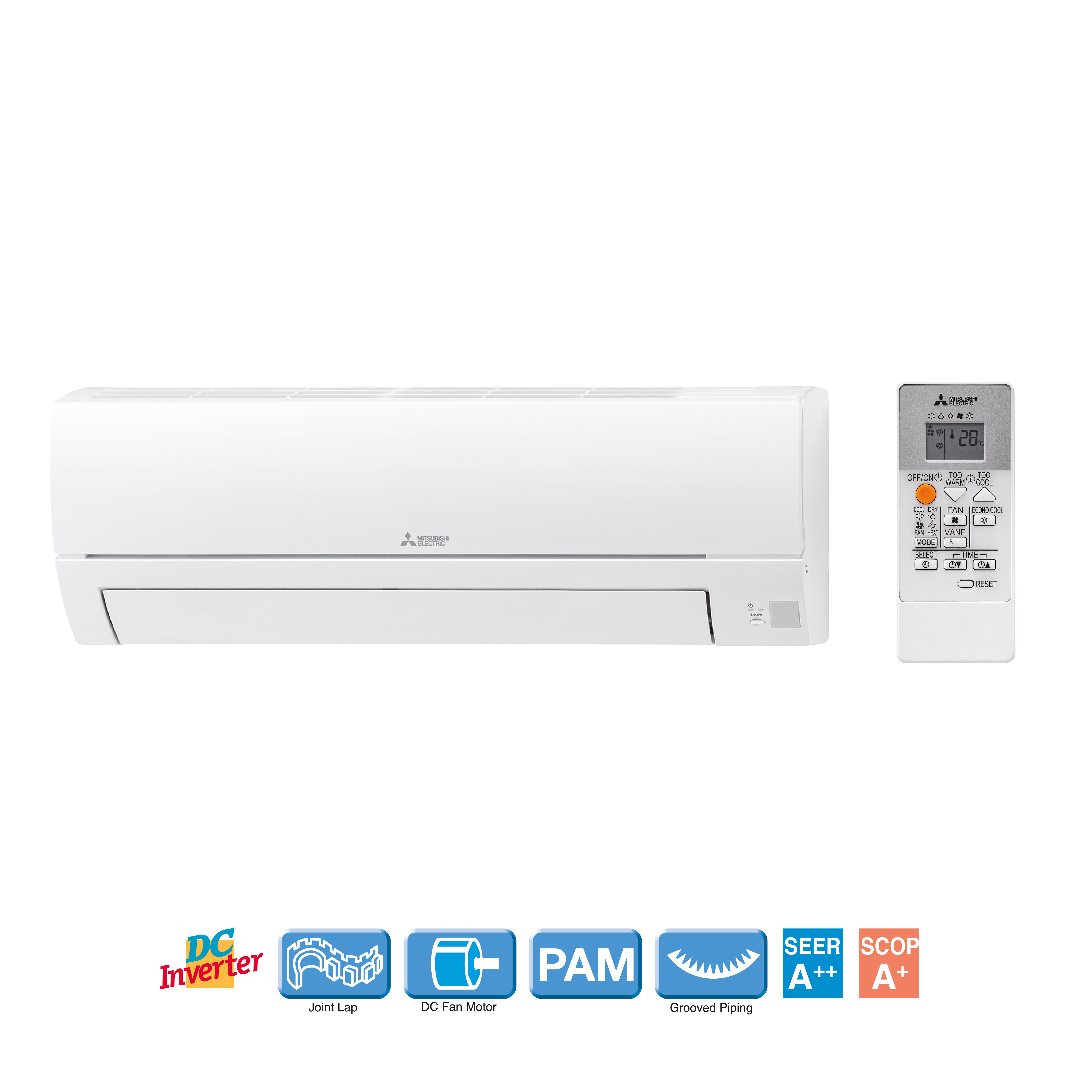 Unità interna condizionatore MITSUBISHI ELECTRIC 8500 BTU inverter A++/A+ serie HR - 3