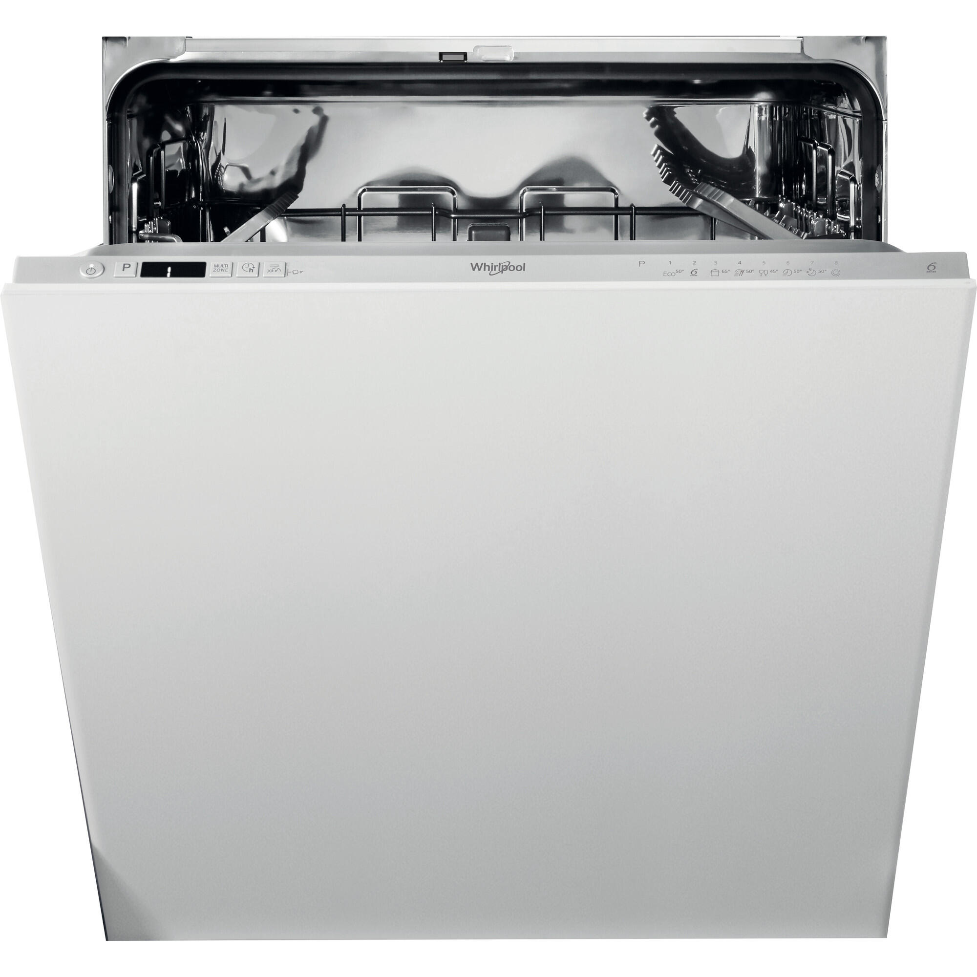 lavavajillas integrable whirlpool wric 3c26 14 cubiertos 8 programas con inicio diferido inox 60cm clase e