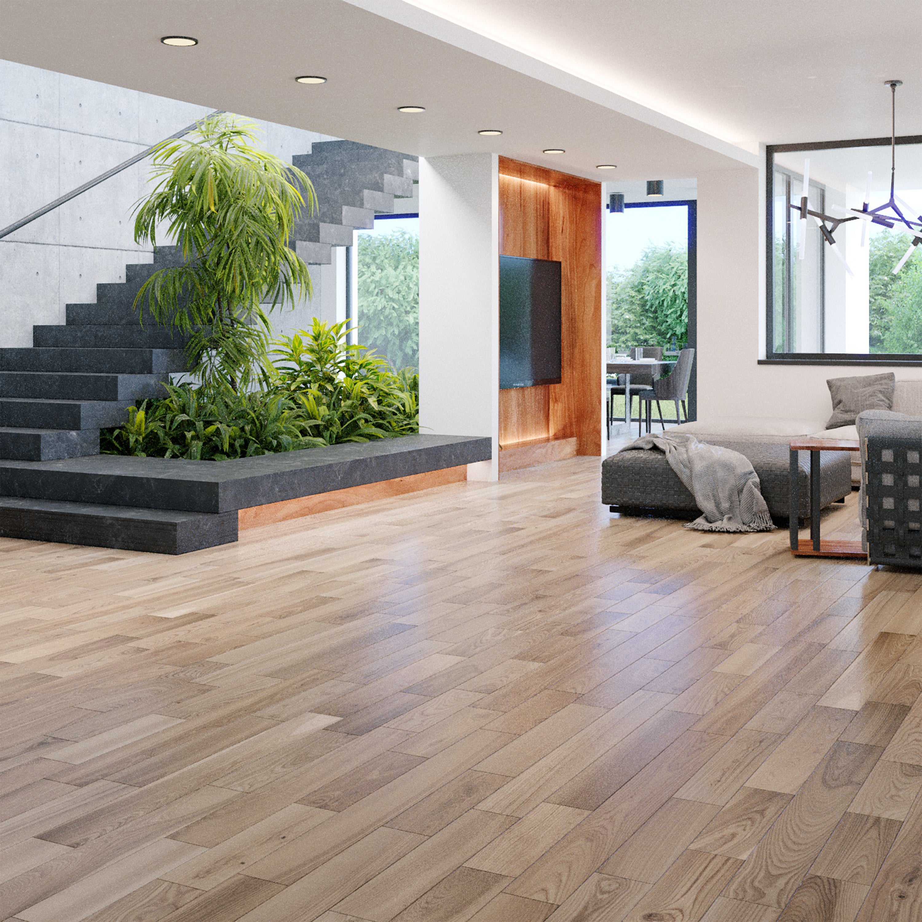 Parquet bois massif frêne vitrifié M, l.12.7 cm - 5