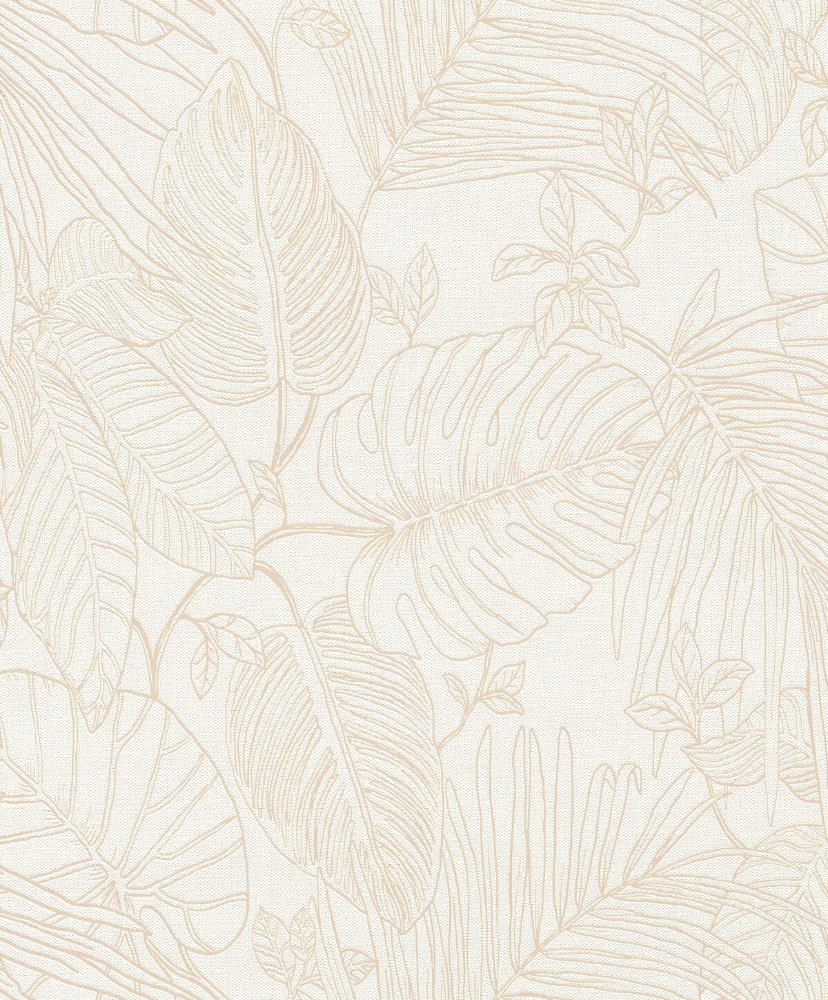 Carta da parati Foglie ricamate beige, 53 cm x 10.05 m - 6