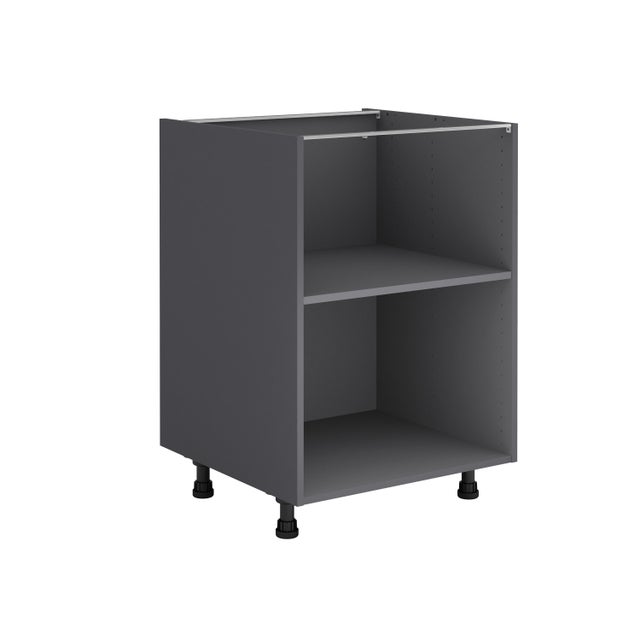 Caisson bas de cuisine DELINIA ID gris H.76.8 x l.60 x P.58 cm
