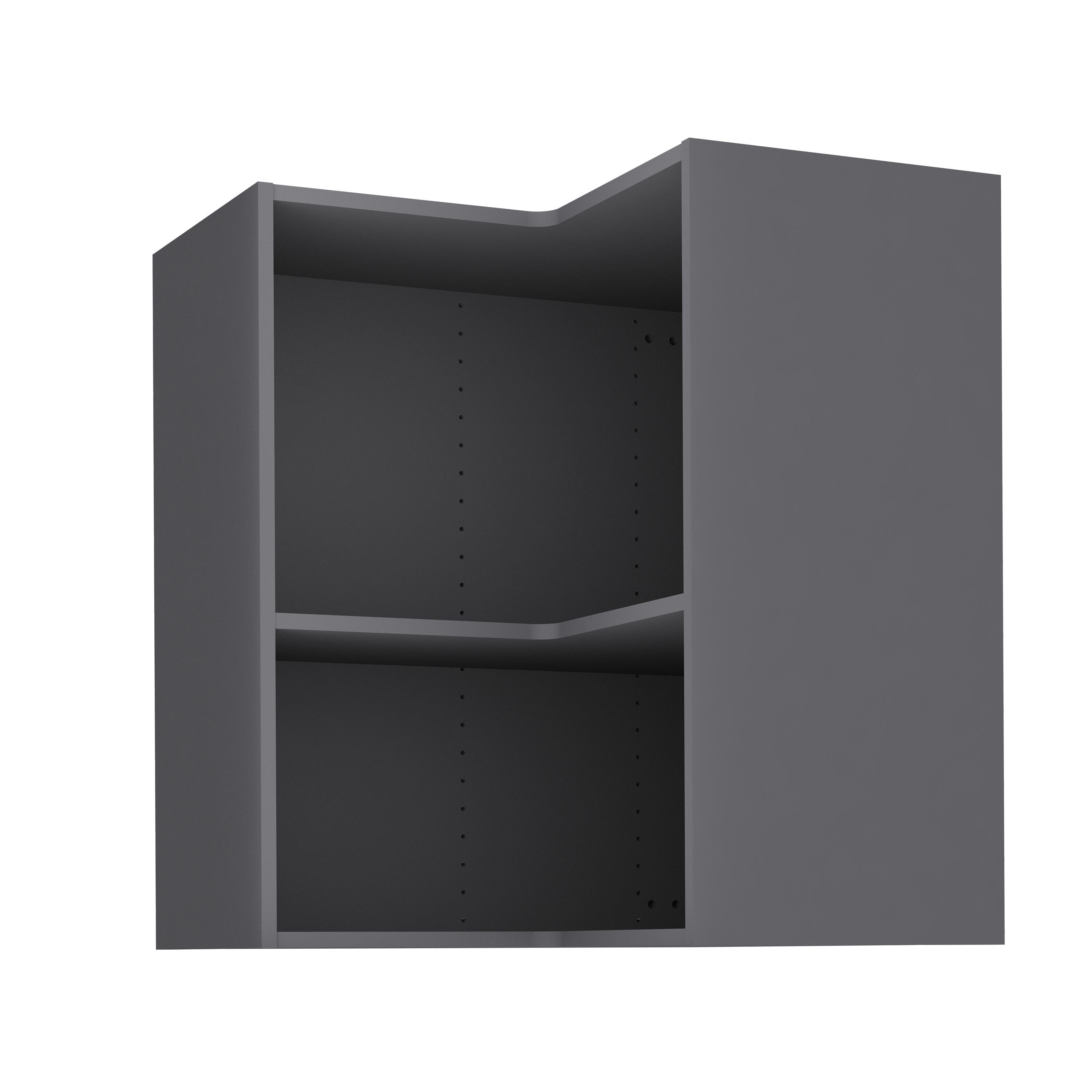 Caisson haut d'angle de cuisine DELINIA ID gris H.76.8 x l.67 x P.35 cm - 6