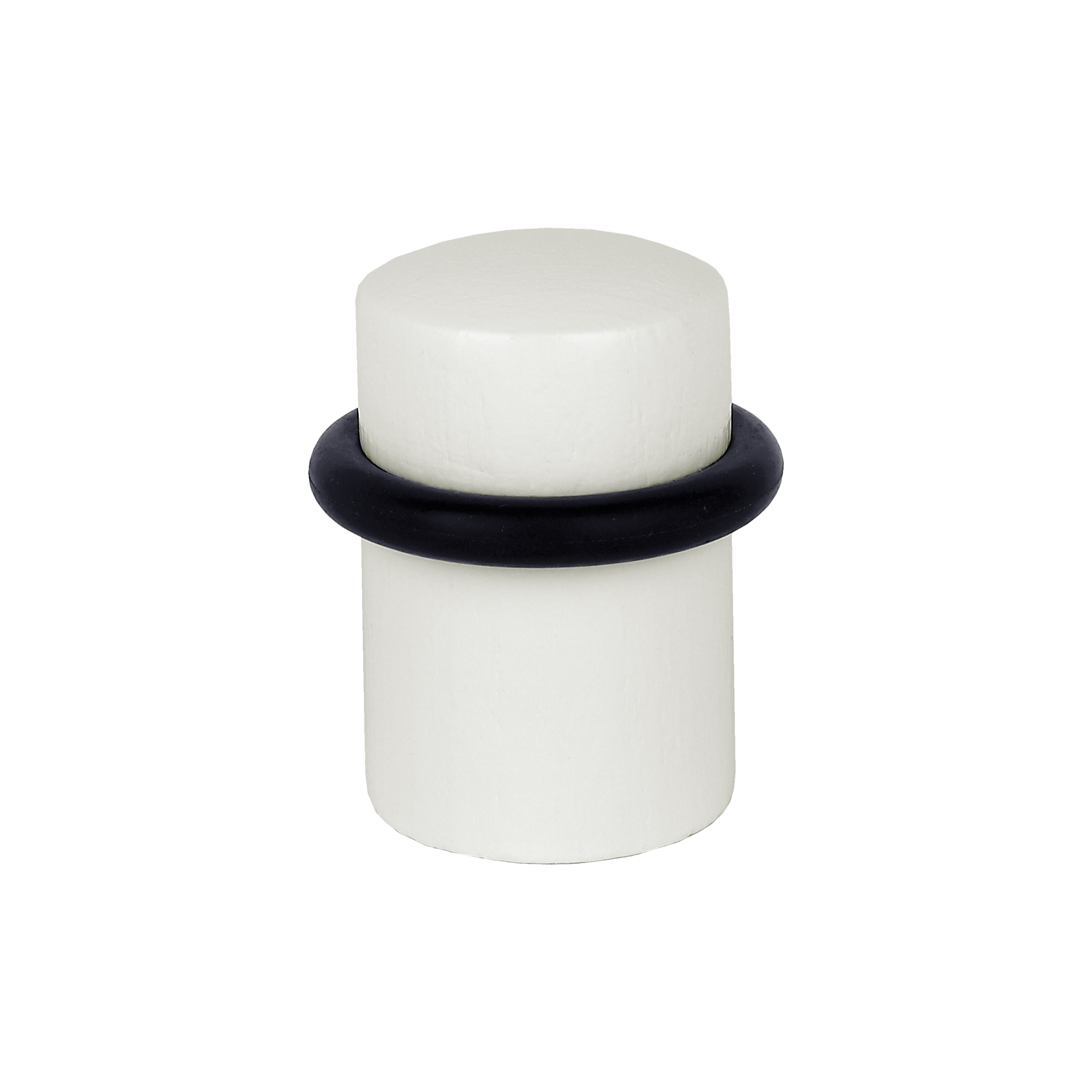 4 butées de porte de sol hybride ALPERTEC bois brut FSC® blanc Diam.3 x H.4 cm - 4