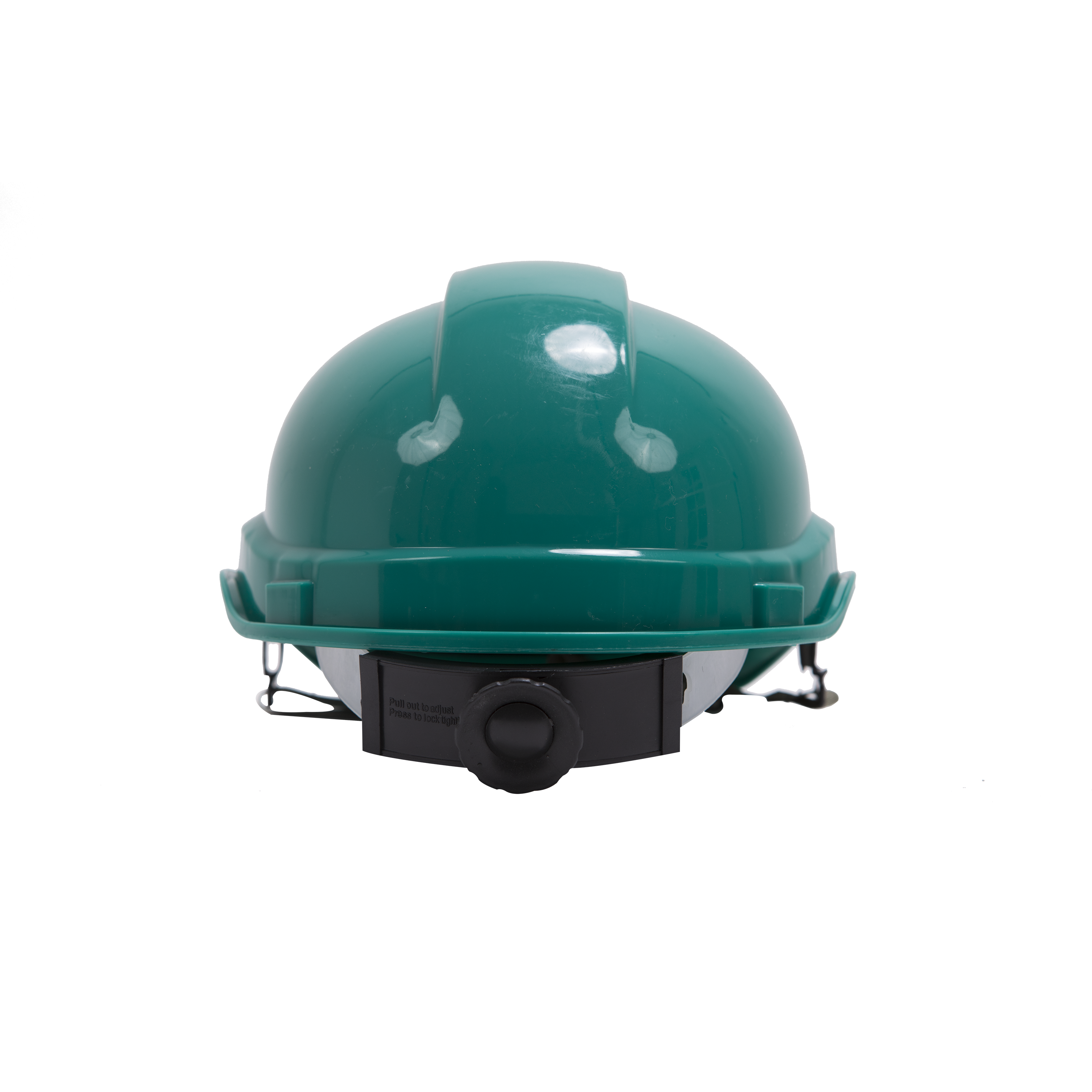 Capacete de segurança regulável com fivela de queixo HDPE e PVC verde Dexter - 2