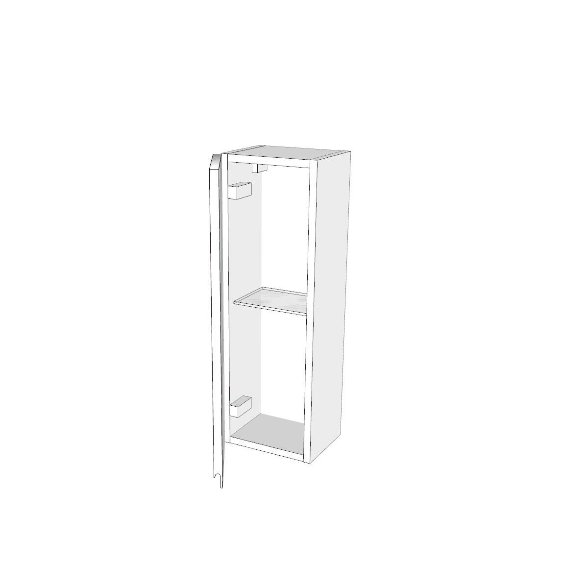 Pensile bagno Gola New colore su ordinazione, 1 anta apertura da destra P 20.8 x L 25 x H 75 cm - 3